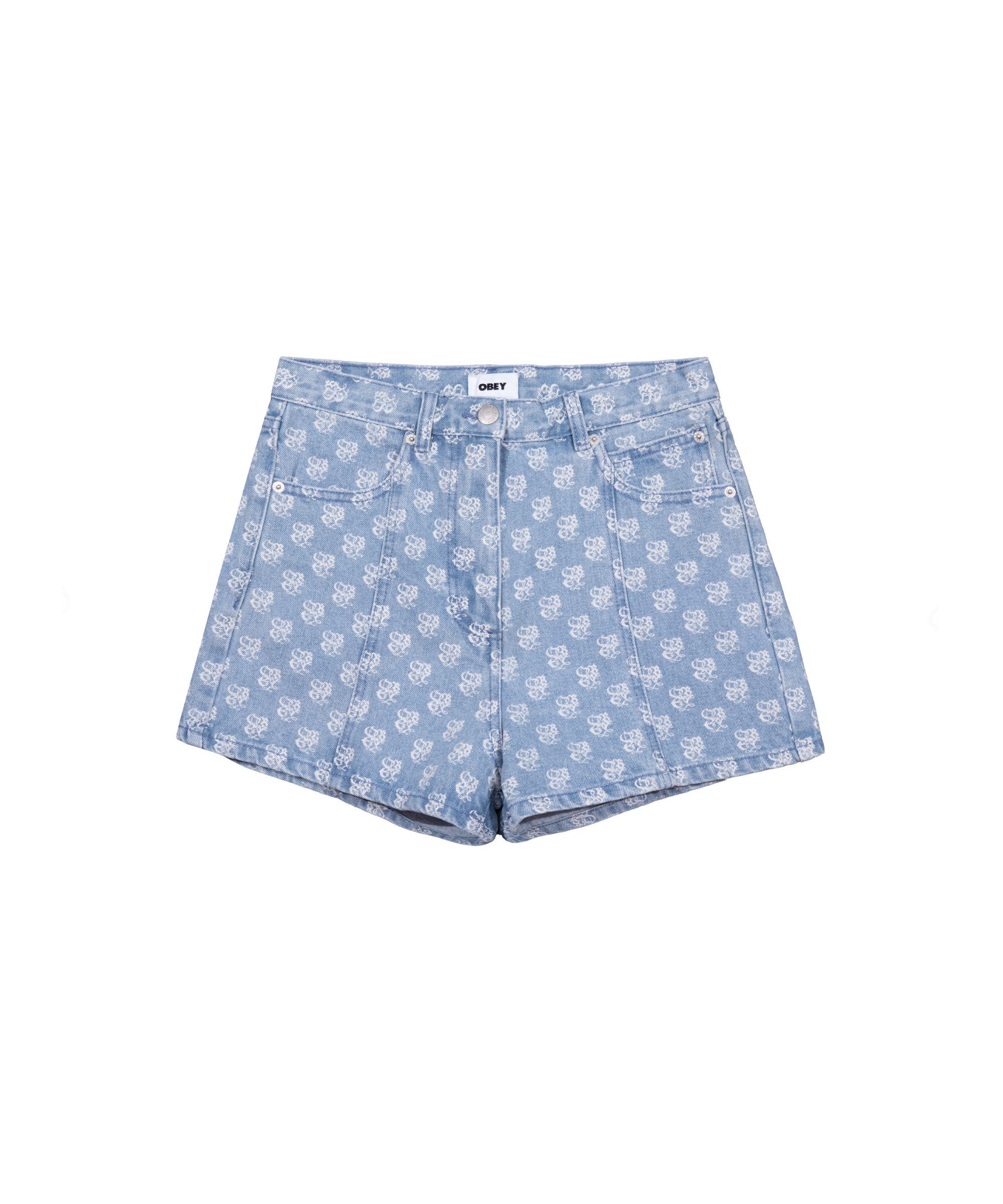 OBEY Jogginghose Obey Clash denim Short Damen Shorts Damen