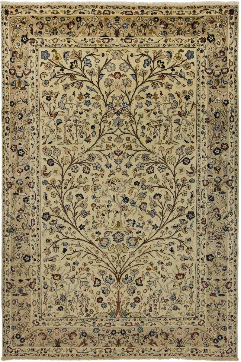 Orientteppich Yazd 206x306 Handgeknüpfter Orientteppich / Perserteppich, Nain Trading, rechteckig, Höhe: 12 mm