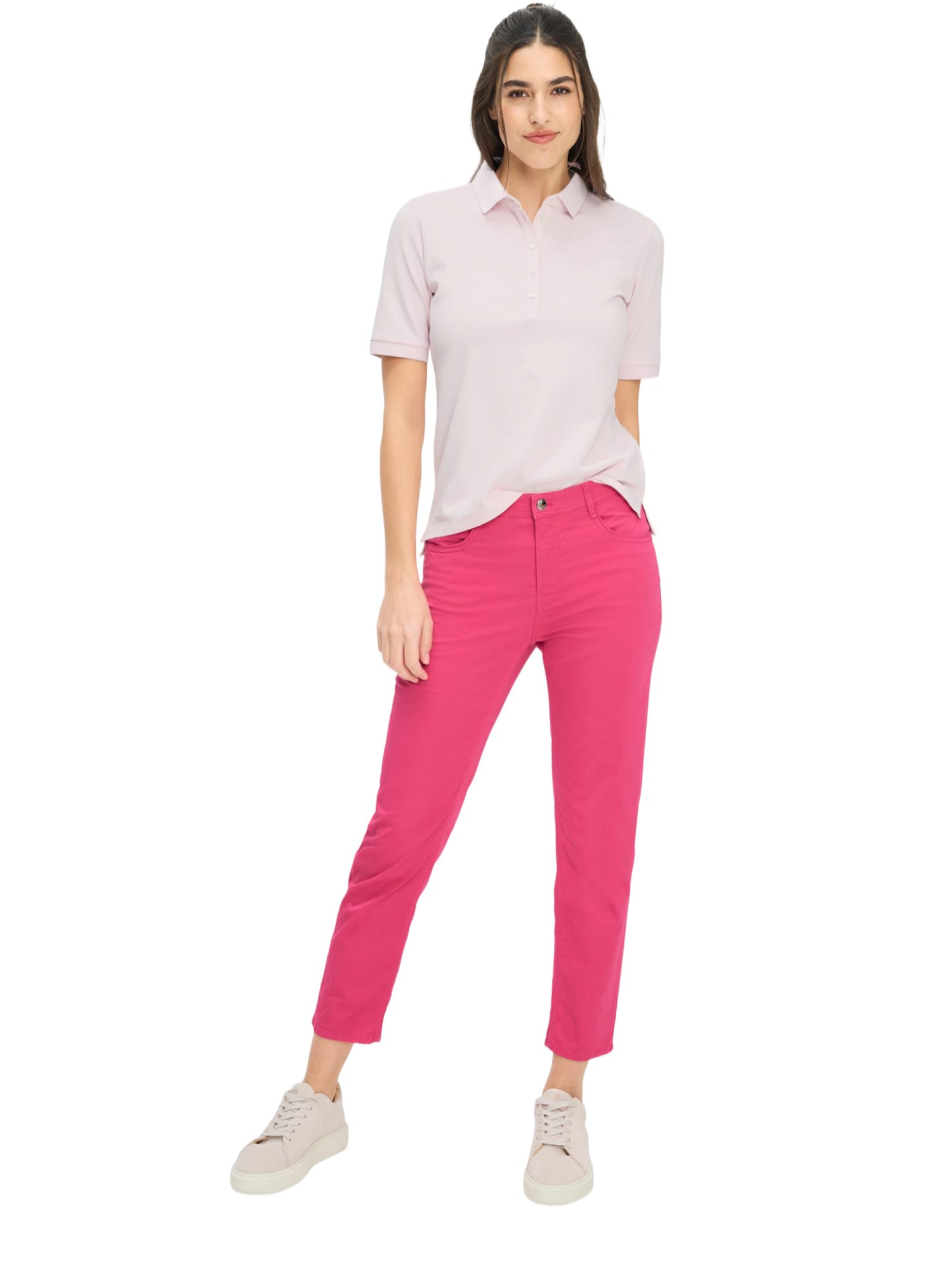 Brax Stretch-Hose rosa, Casual, Baumwolle, Unifarben, Regular Fit, Mittel