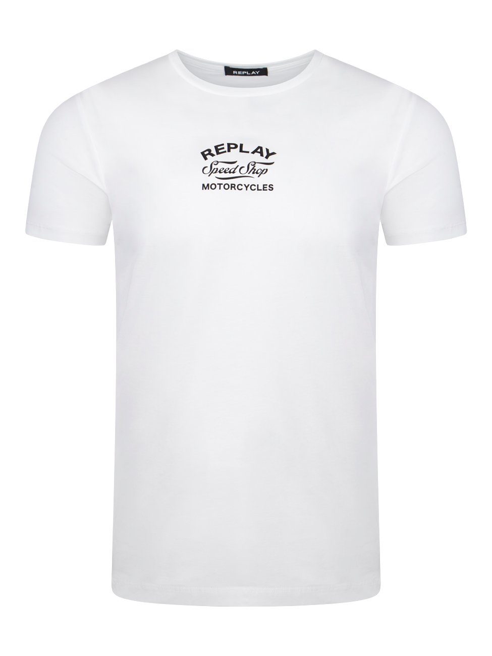 Replay T-Shirt BASIC JERSEY BP (1-tlg) aus Baumwolle White 001