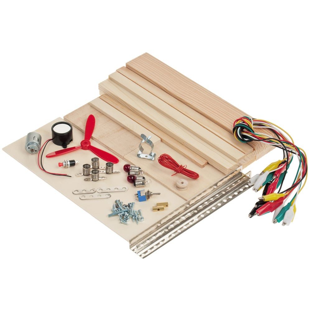 matches21 HOME & HOBBY Elektro-Baukasten Holz Bausatz 9 J. Holzbaukasten