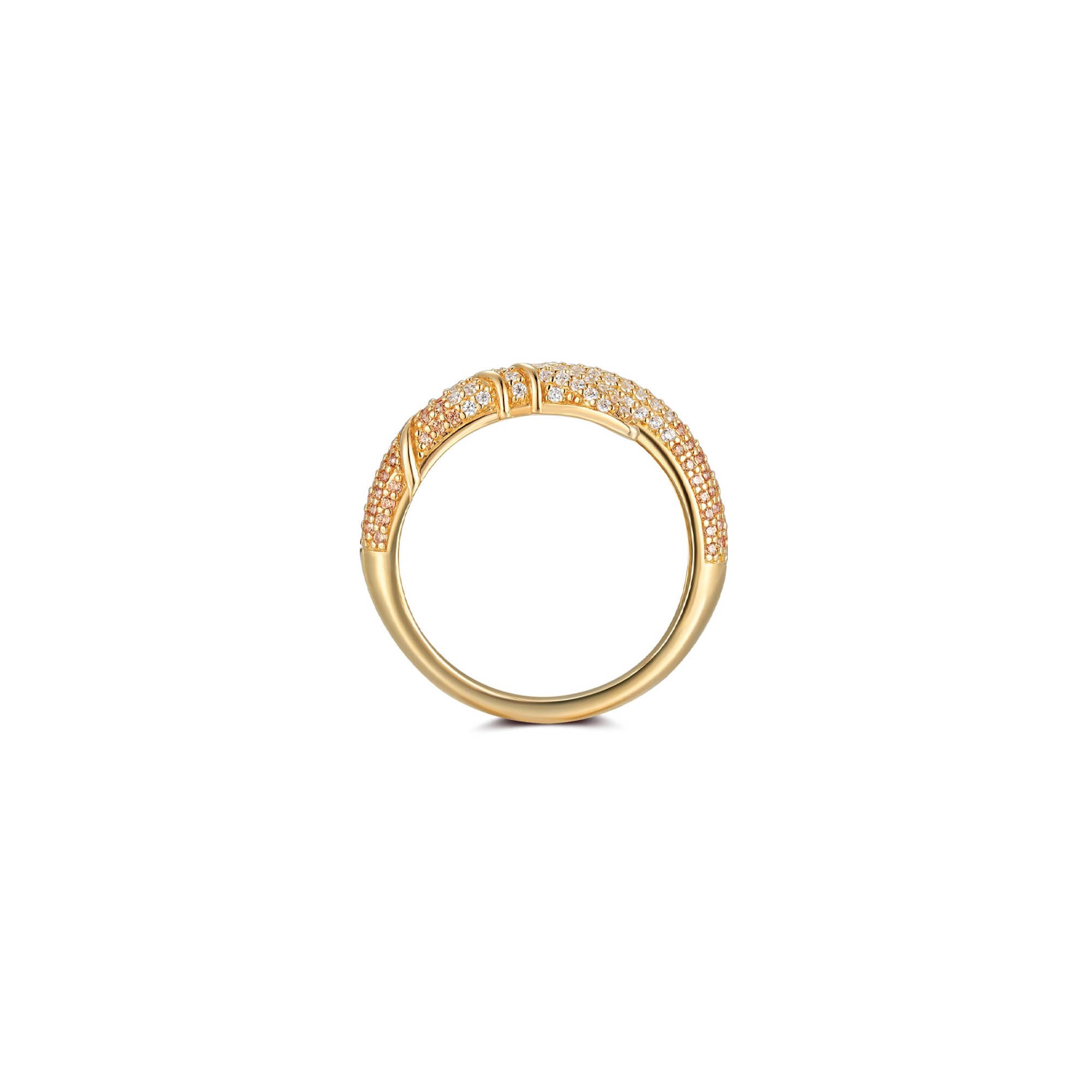 Seinerzeit FLORA & FAUNA Silberring Shine Elfenbein Ring (1-tlg), Material: 925 Sterling Silber, vergoldet