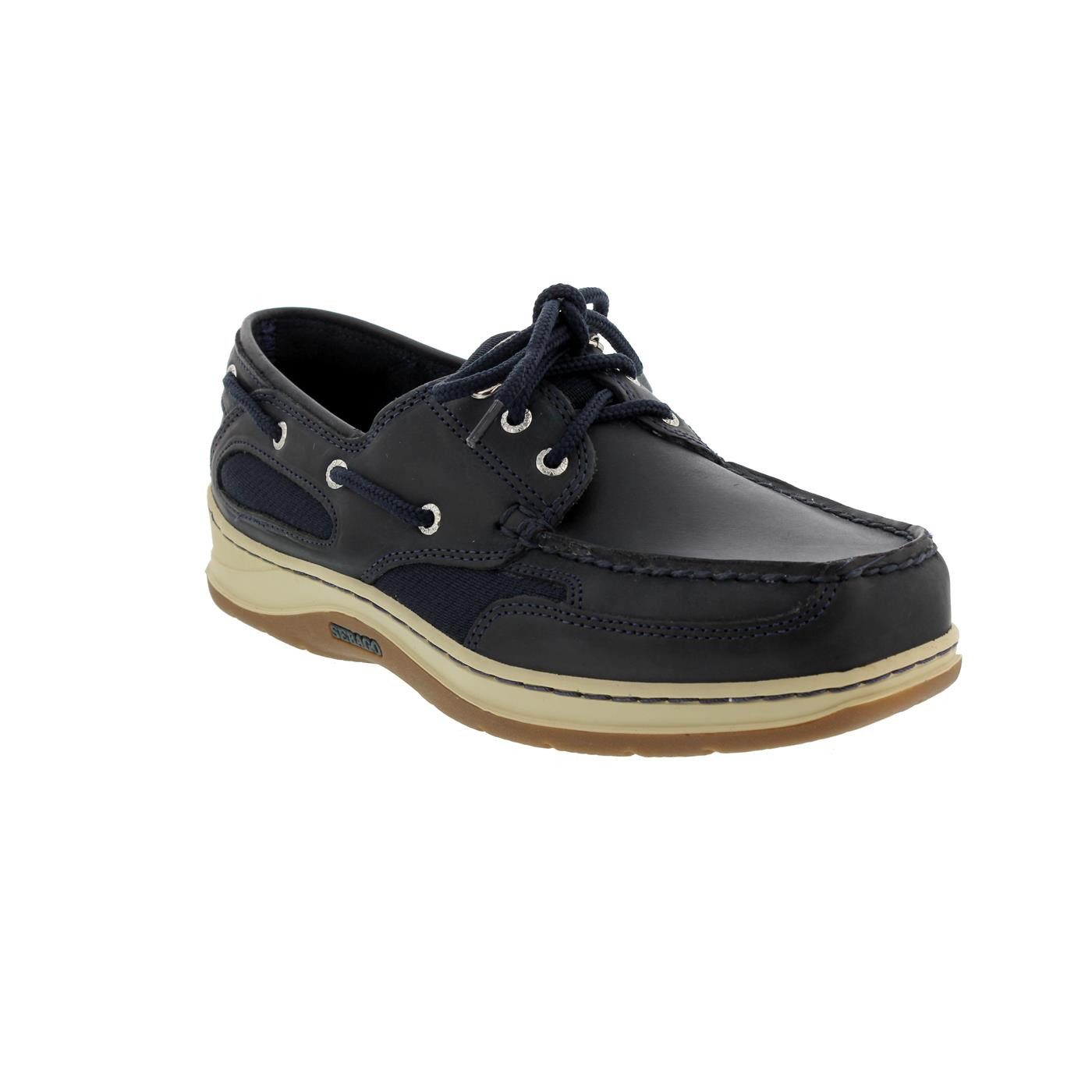 Sebago Sebago Clovehitch II, Full-Grain Leather Waxed, Blue Navy, Wechselfußb Bootsschuh