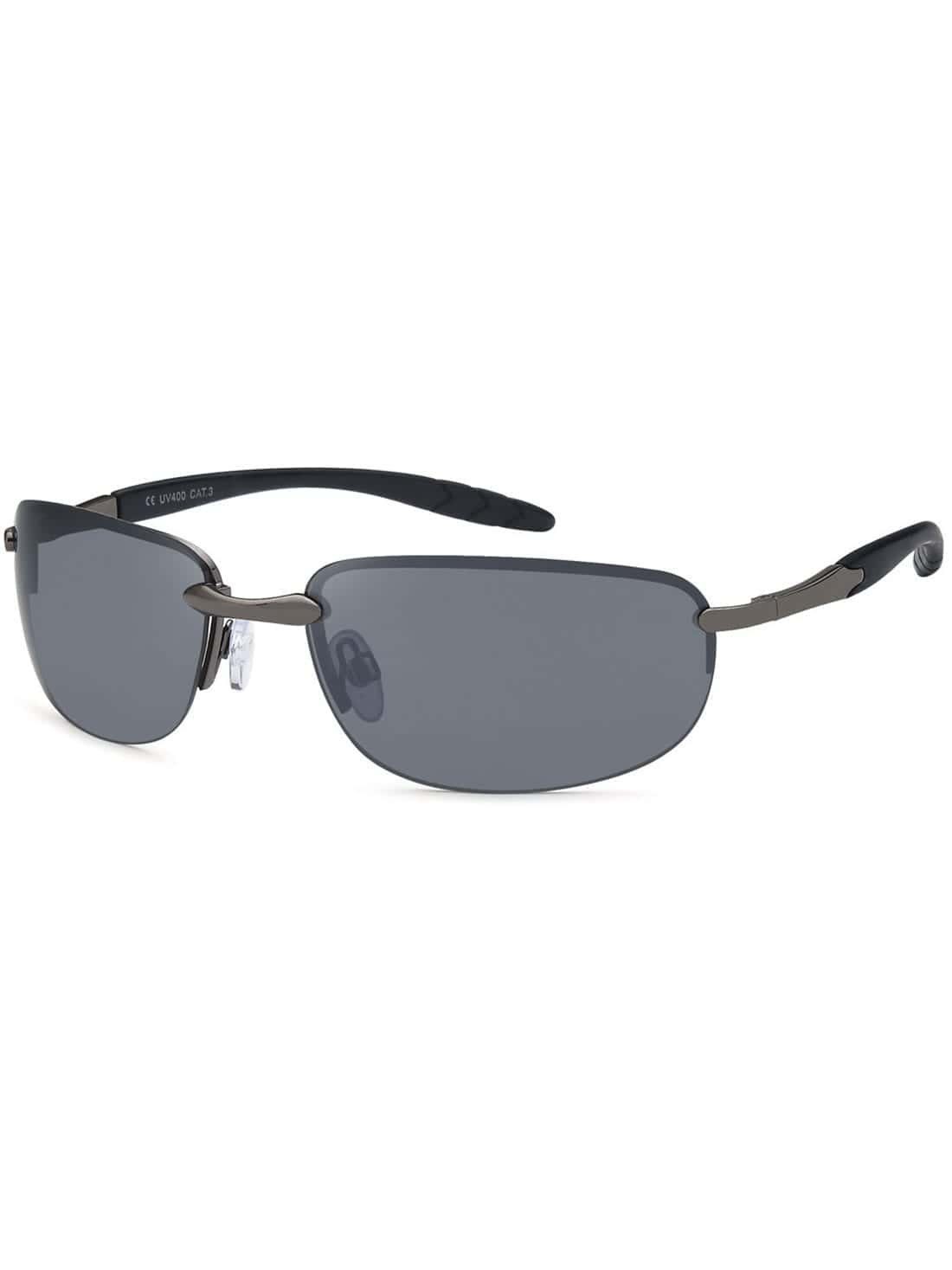 Sonnenbrille (1-St) Eloxiert Herren BEZLIT Linsen Sonnenbrille Metal Eyewear mit schwarzen