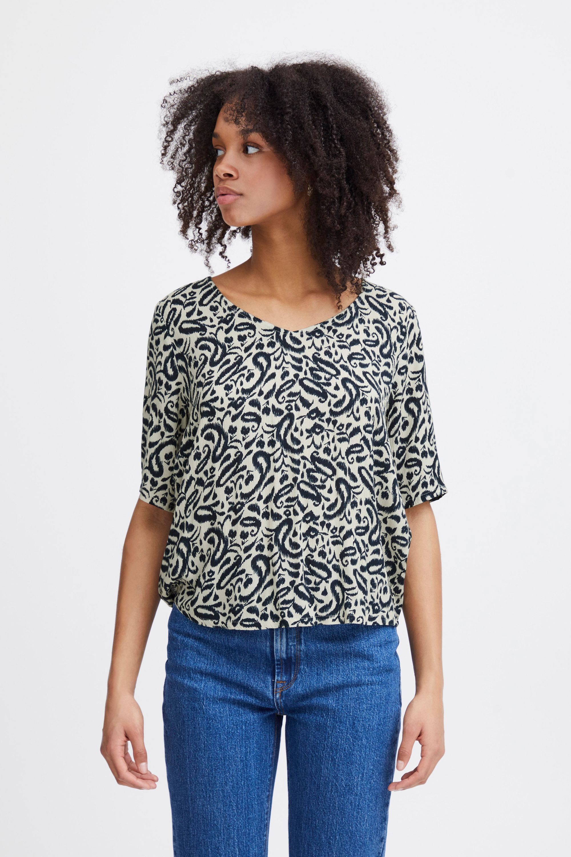 Ichi Kurzarmbluse IHMARRAKECH AOP SS10 sommerliche günstig online kaufen