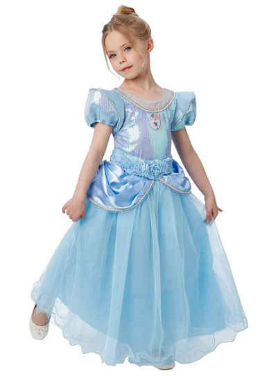 Rubie´s Kostüm Disney Prinzessin Cinderella Kinderkostüm Deluxe, Aufwändiges Prinzessinnenkleid nach dem Disneyfilm 'Cinderella'