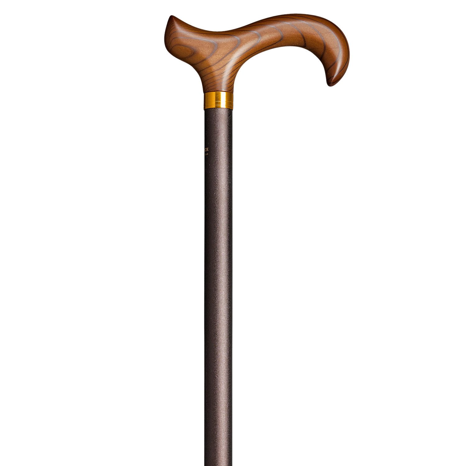 GASTROCK Gehstock GASTROCK Leichtmetall-Derby Gehstock Bronze 75–100 cm, Einzelartikel, 1-tlg., 1 Stück, Derbygriff aus Hartholz, Leichtmetallschaft