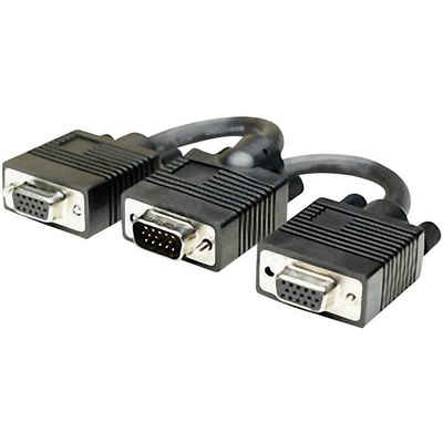 MANHATTAN SVGA-Kabel VGA Stecker an VGA Buchse, VGA Buchse HDMI-Kabel, (15.00 cm)