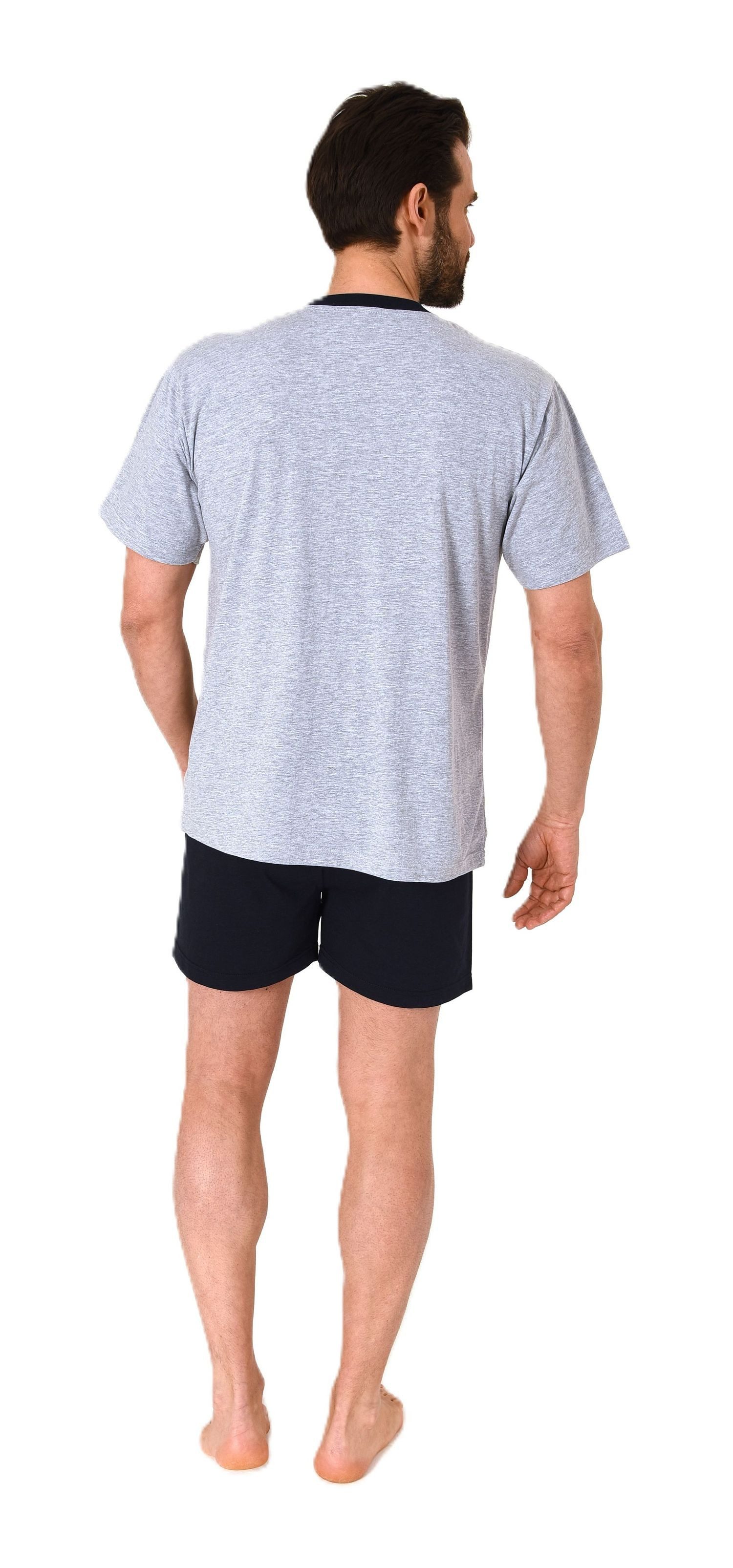 Pyjama Herren kurzarm Schlafanzug Shorty Pyjama