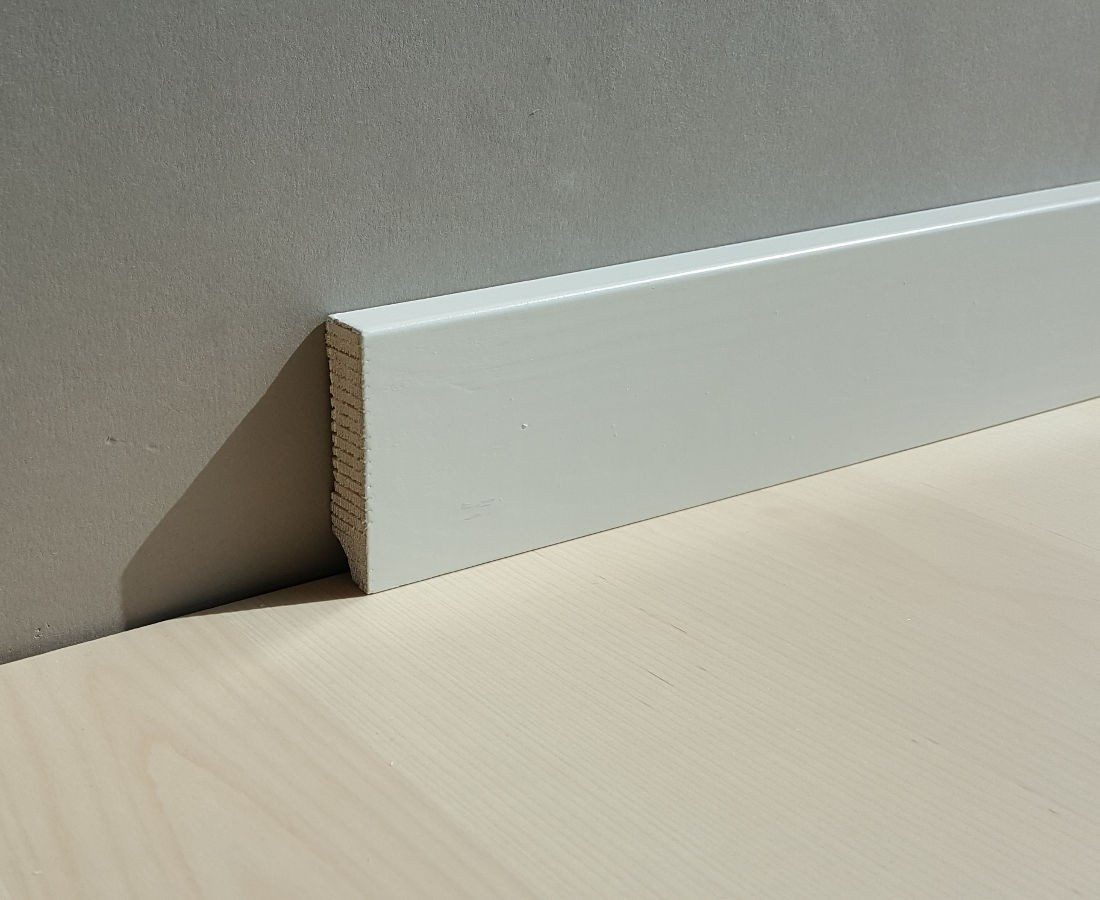 PROVISTON Sockelleiste 10 x 60 x 2500 mm Fußleiste Massivholz Weiß by PROVISTON, L: 250 cm, 1-St.