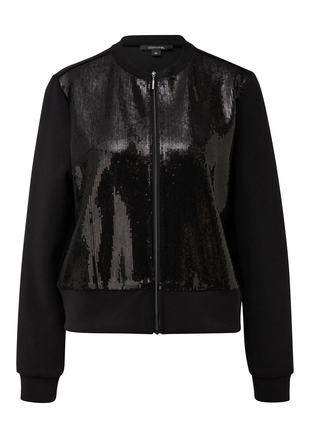 Comma Kurzjacke (1, 1-St) Blouson, Pailletten, günstig online kaufen