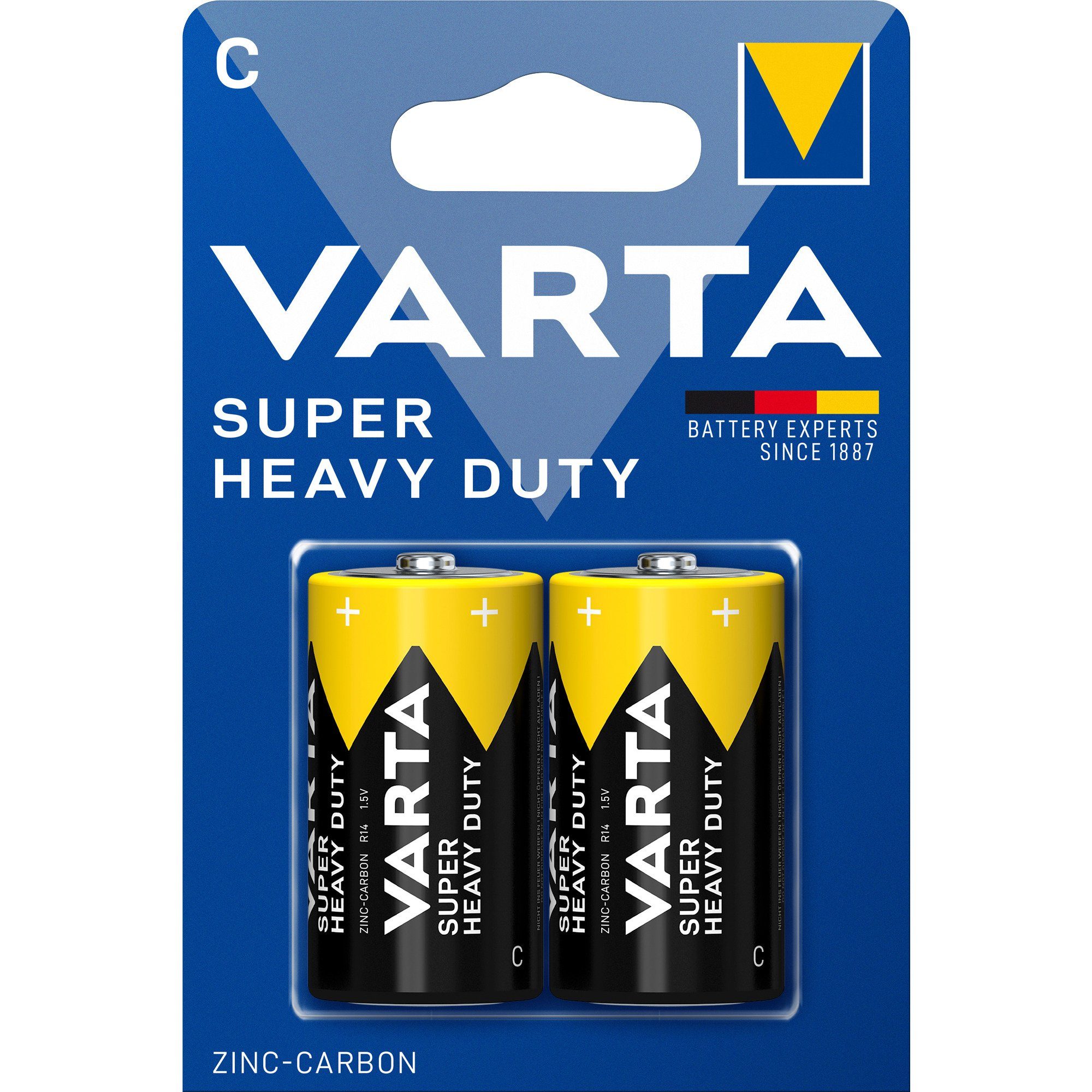 VARTA VARTA Superlife, Batterie, (2 Stück, C (Baby) Batterie