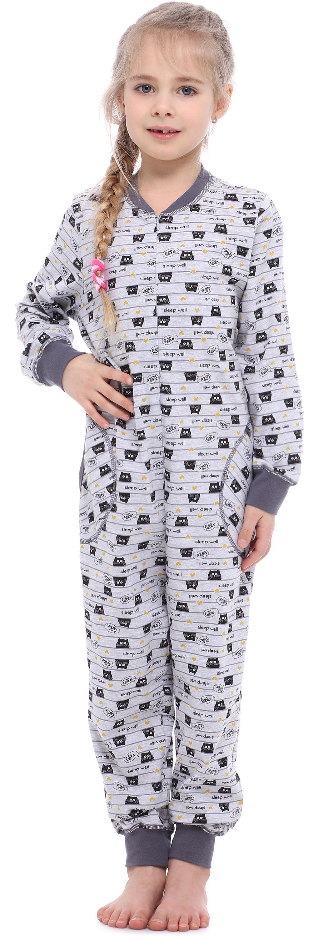 Merry Style Schlafanzug Mädchen Schlafanzug Jumpsuit MS10-186 Melange Katzen