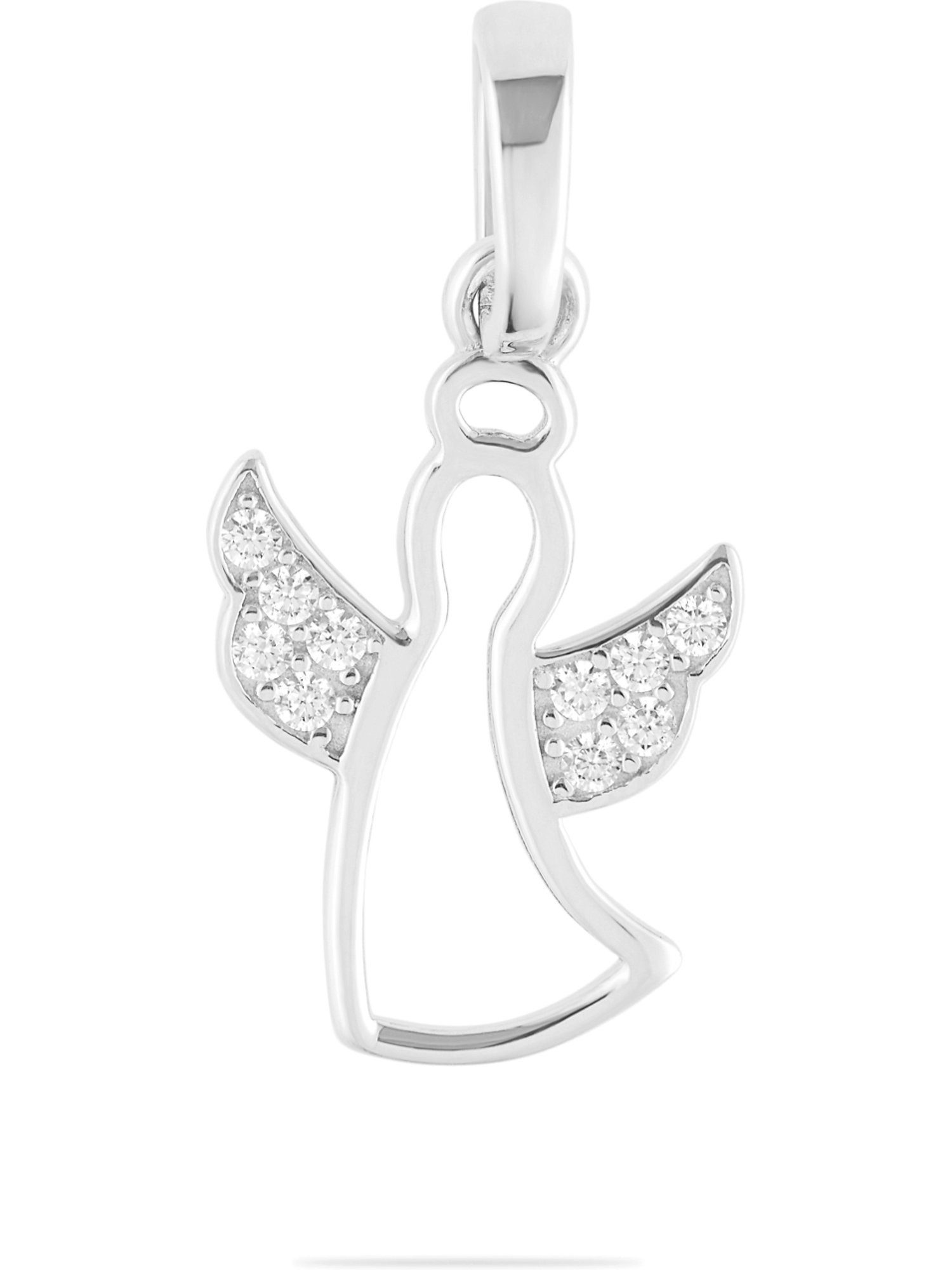Kettenanhänger FAVS Damen-Anhänger 375er Weißgold 10 Zirkonia