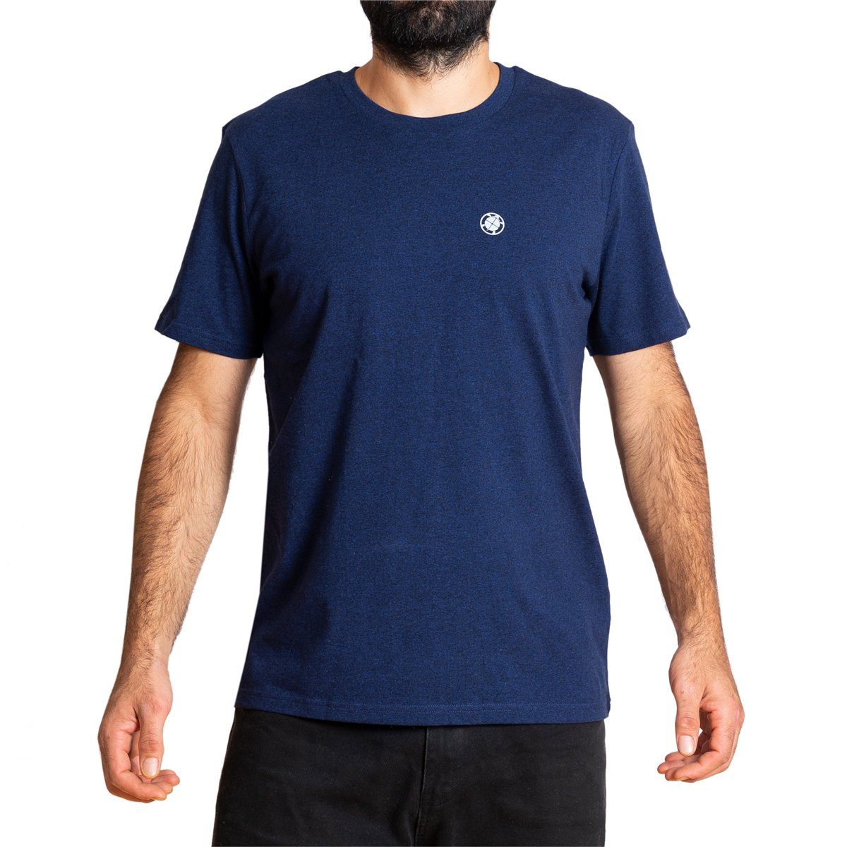PANASIAM T-Shirt Herren T-Shirt "Basic" dunkelblau fair aus Baumwolle gehandelter Bio