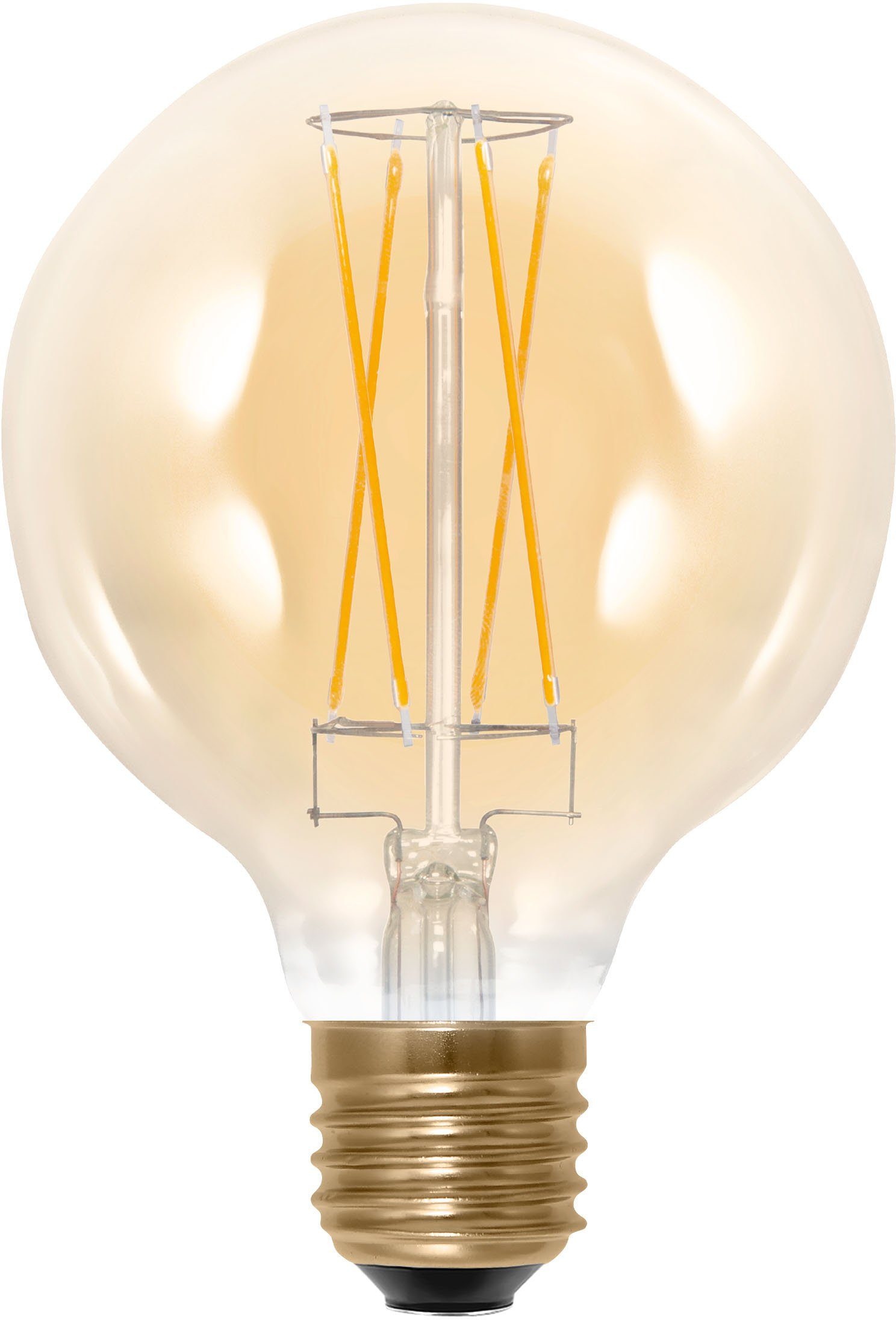 SEGULA LED-Leuchtmittel LED Globe 95 gold, E27, Warmweiß, dimmbar, E27, Globe 95, gold