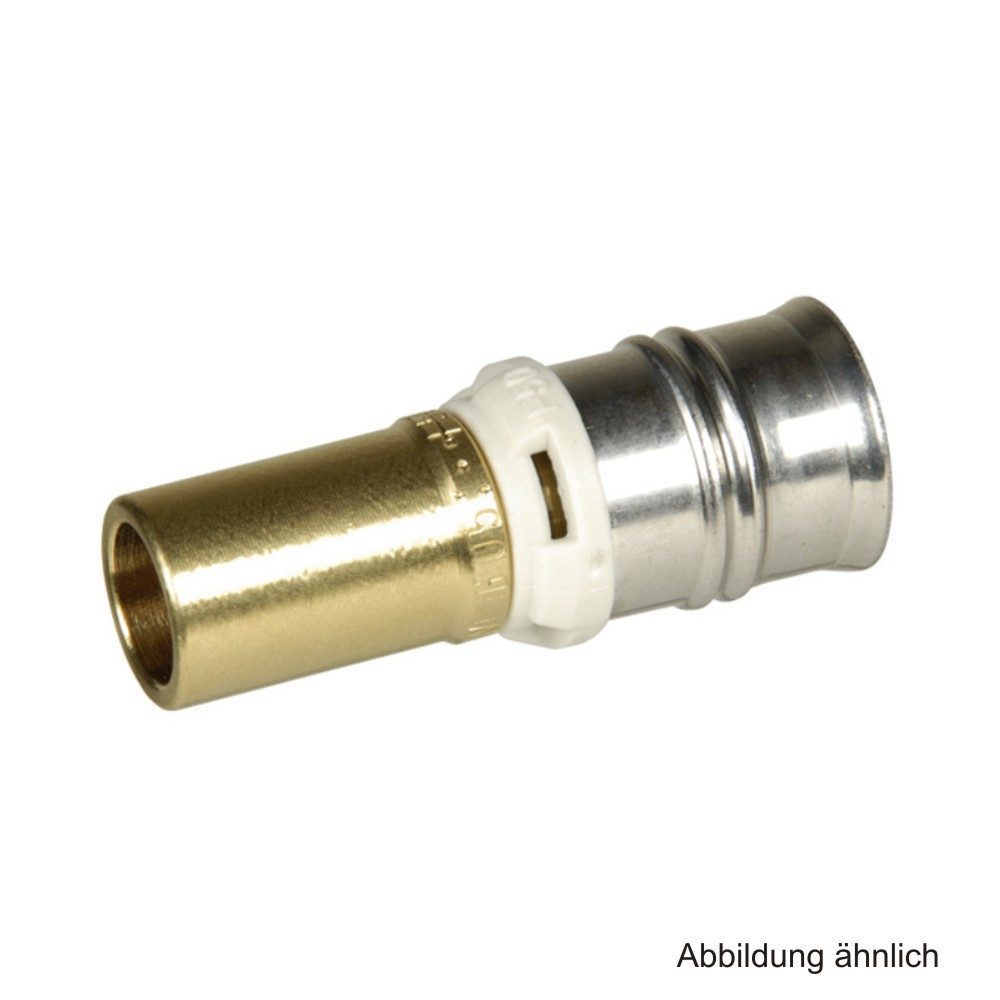 Fränkische Rohrwerke Wasserrohr Alpex Press-Adapter SST/CU Messing, 16 x 15 mm