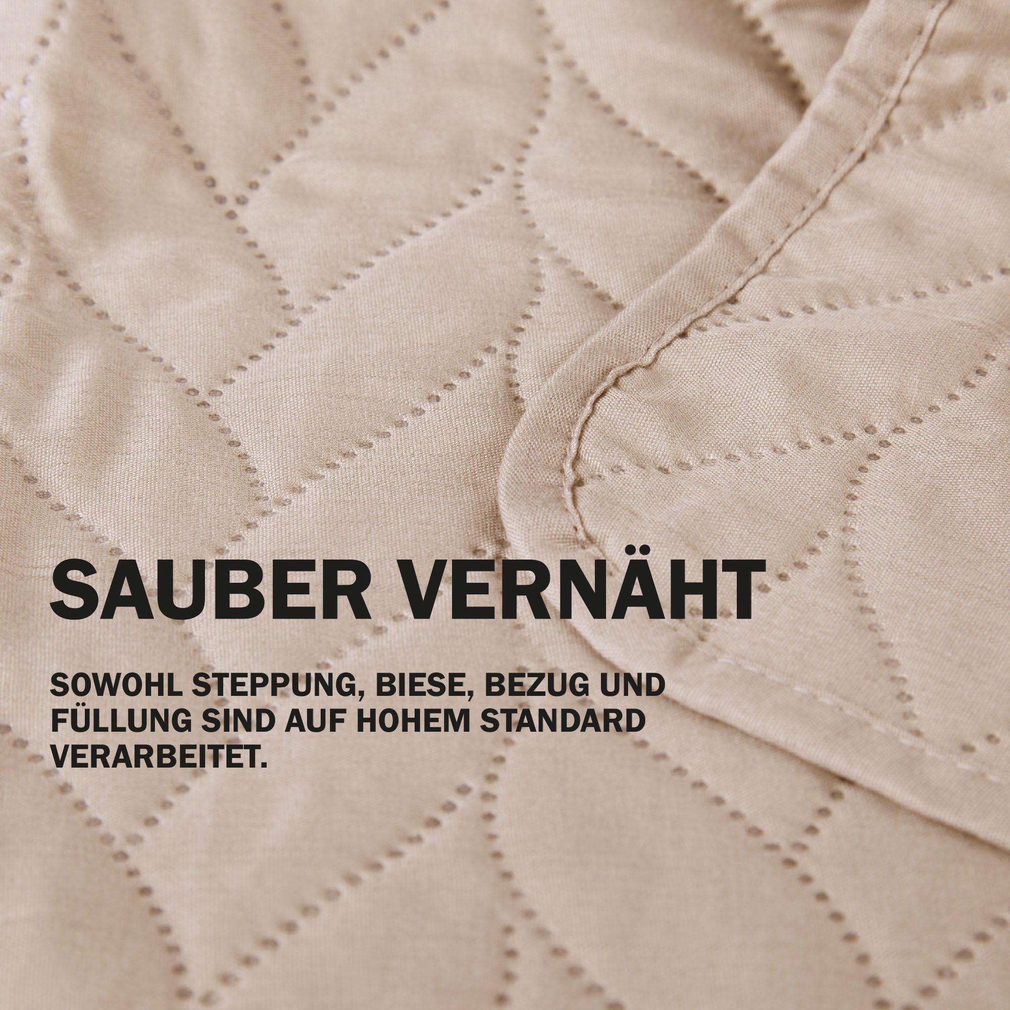 Bestlivings Tagesdecke Bettüberwurf gesteppt, XXL Sofaüberwurf - Sommerdecke gesteppt - Steppdecke, Wendedecke – Bild 5 von 5