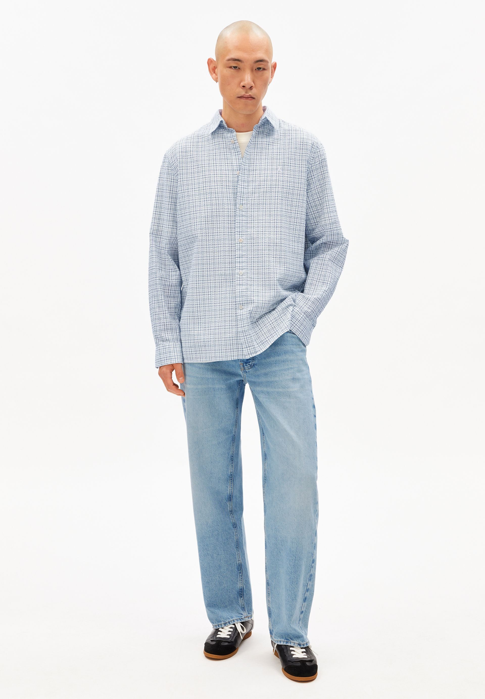 Armedangels Langarmhemd CHECK Hemd aus Bio-Baumwolle (1-tlg., Relaxed Fit) Relaxed Fit