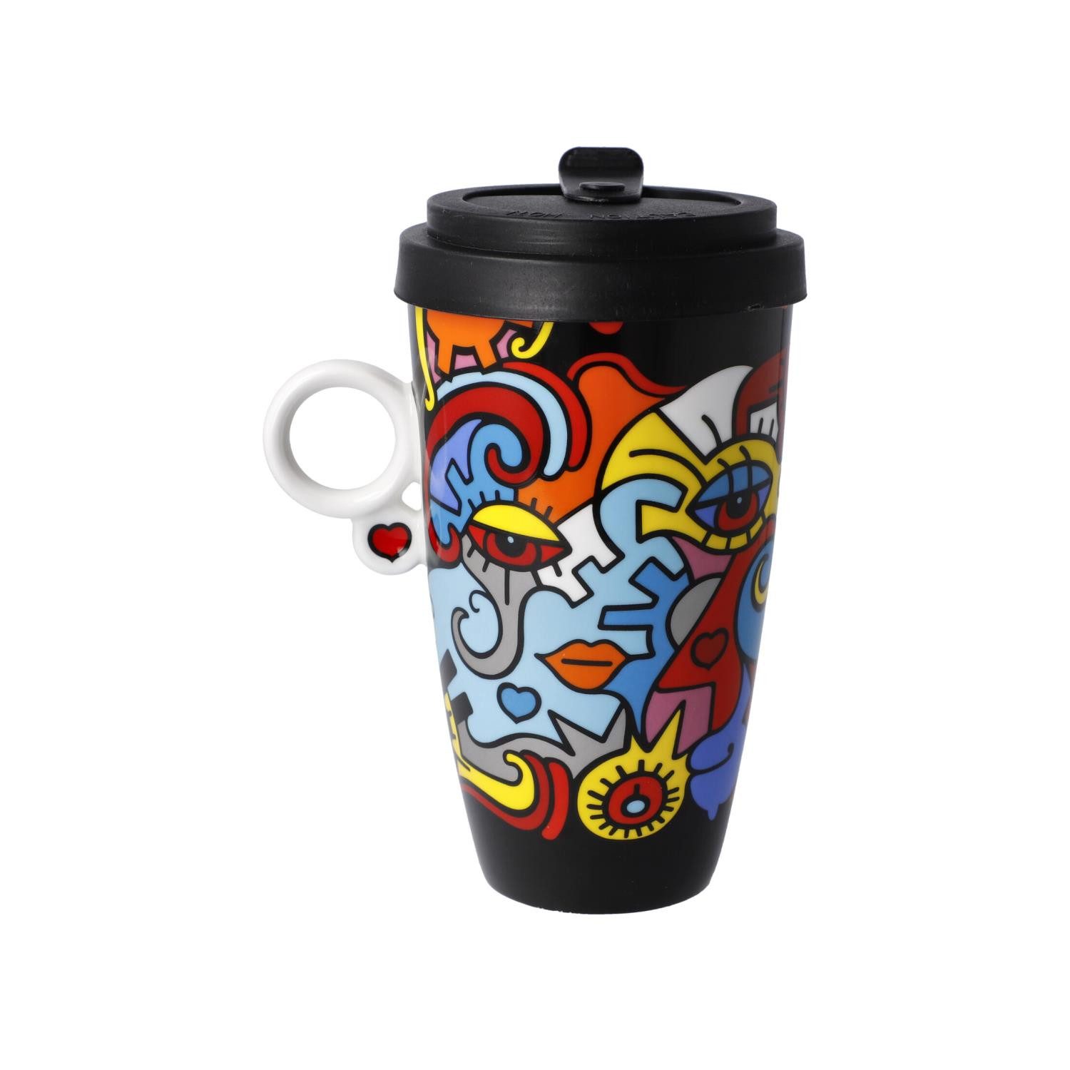 Goebel Coffee-to-go-Becher, Porzellan, Höhe: 15cm, Farbe: Mehrfarbig, Motiv: Together