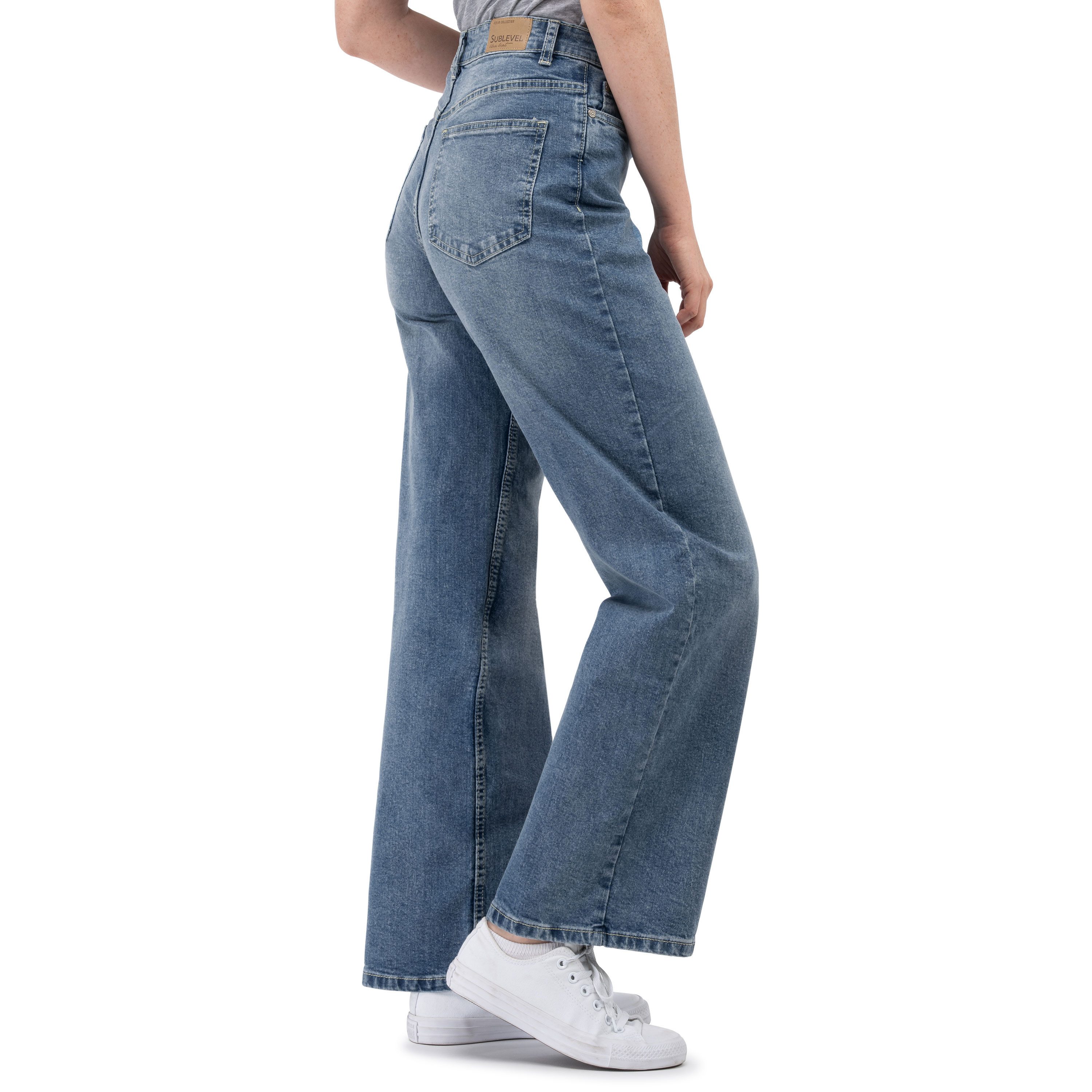 SUBLEVEL Weite Jeans Damen Jeans High günstig online kaufen