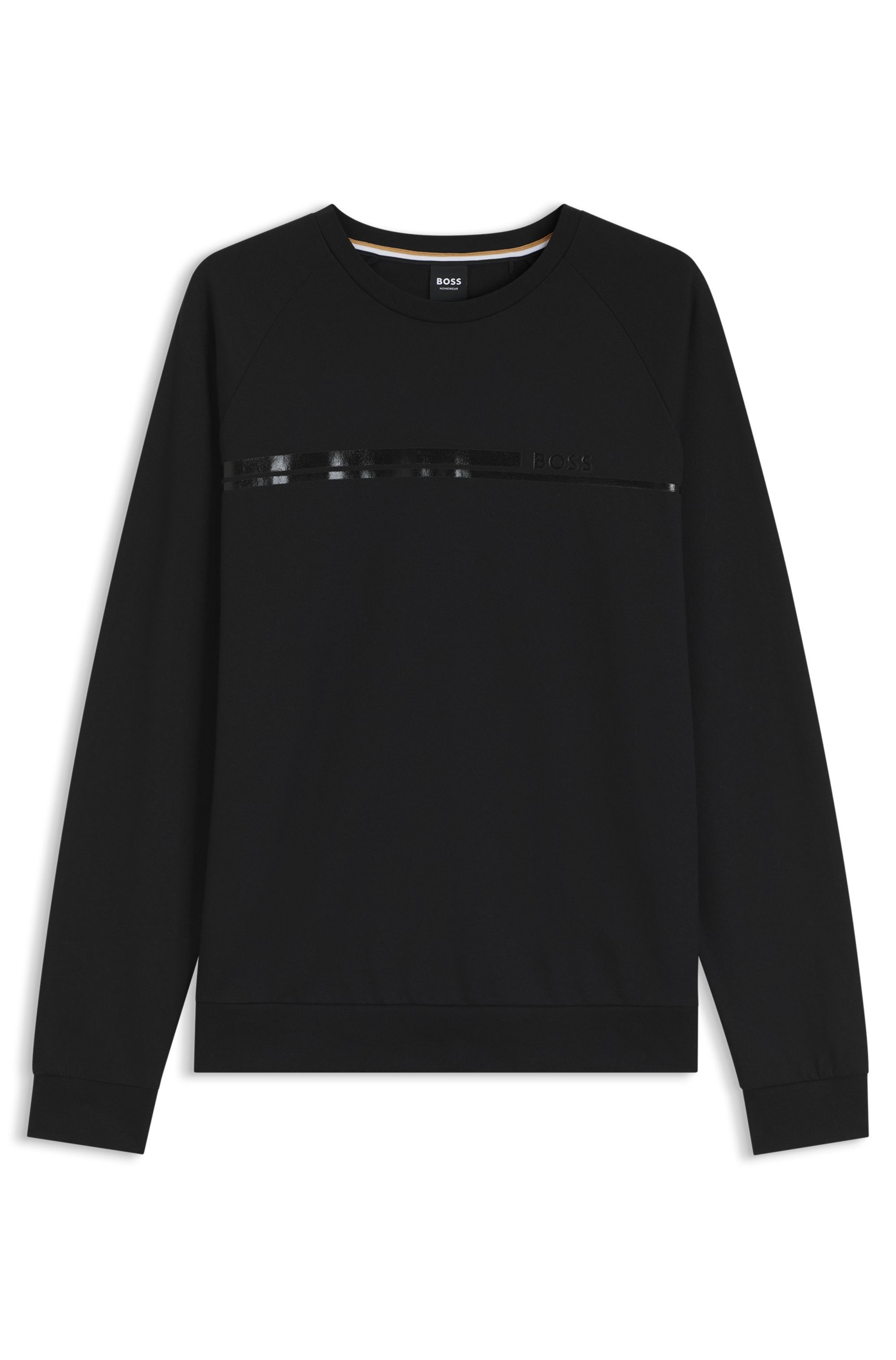 BOSS Sweatshirt Authentic aus Baumwoll-Terry mit Streifen und Logo – Bild 4 von 5