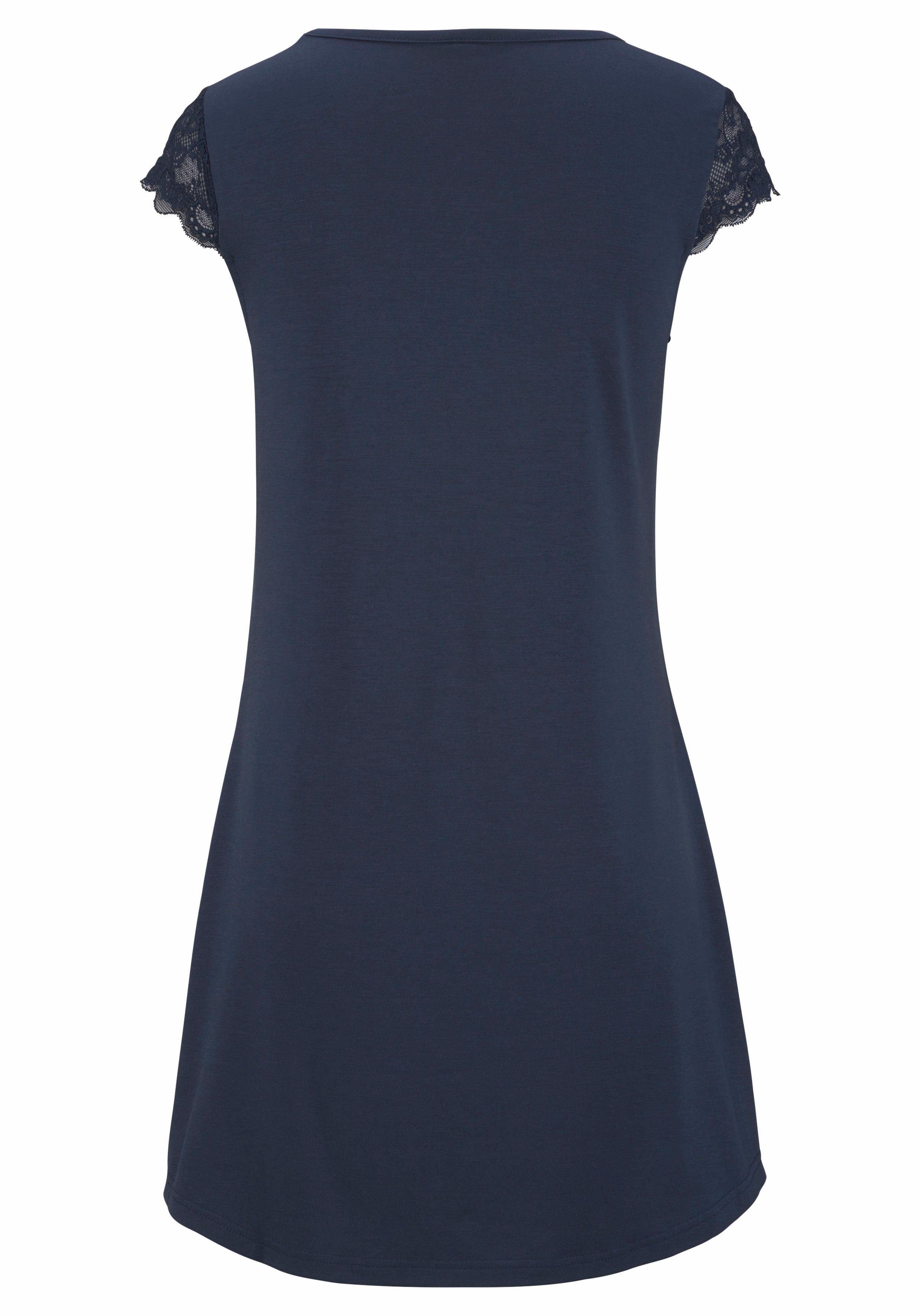 LASCANA Nachthemd (1-teilig) mit Spitzenärmeln