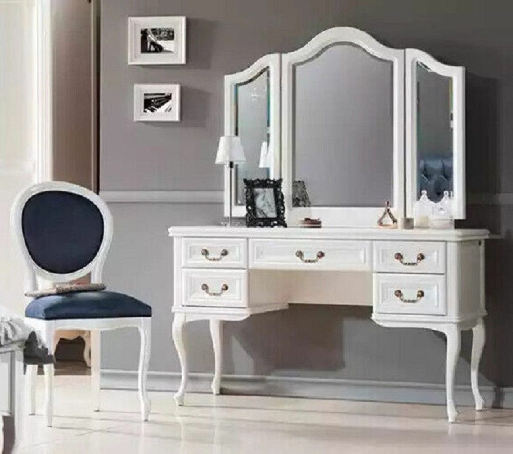 Xlmoebel Schminktisch Eitelkeitstisch mit Spiegel Edel Konsole Schrank Schlafzimmer Barock (Schminktisch), Hergestellt in Europa