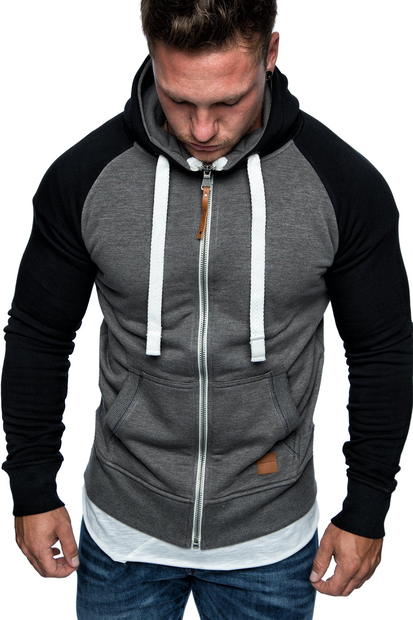 Amaci&Sons Kapuzenpullover EL CAJON Sweatjacke Herren günstig online kaufen