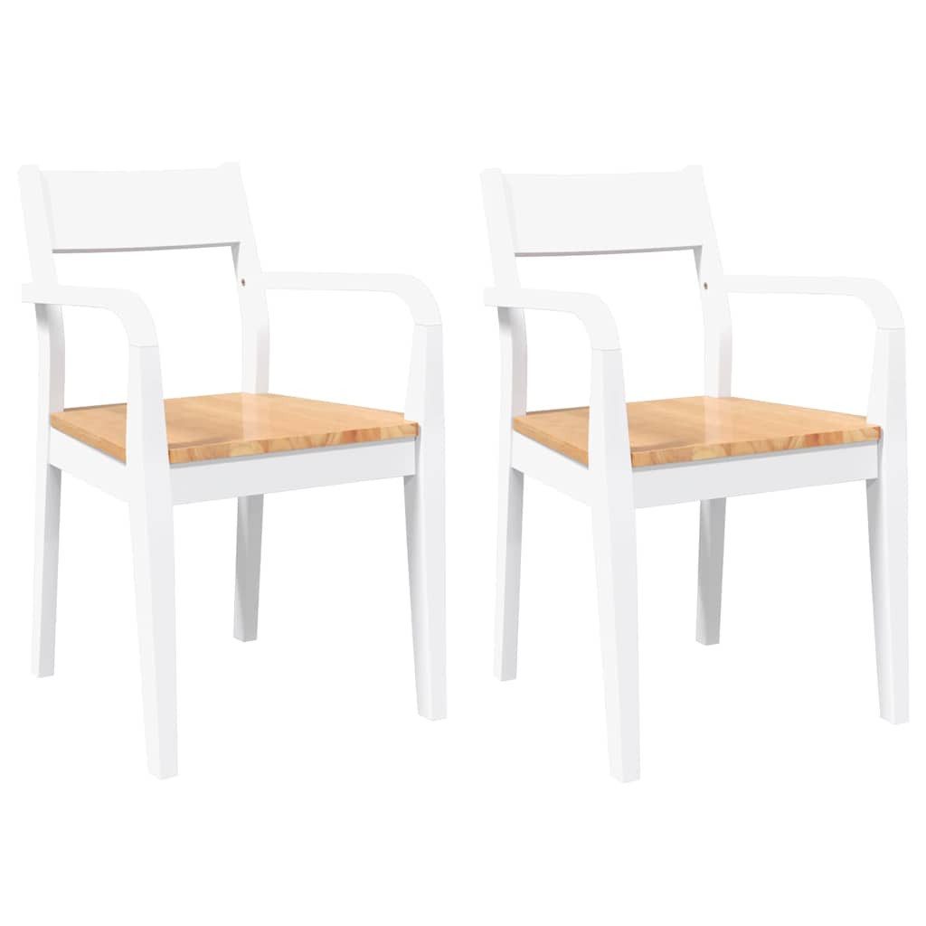 vidaXL Esszimmerstuhl Esszimmerstühle 2 Stk. Weiß günstig online kaufen