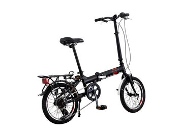 Toys Store Kinderfahrrad 16" Aluminium Faltrad Klapp Fahrrad Klapprad Foldrider Shimano 6 Gang, 6 Gang, Shimano