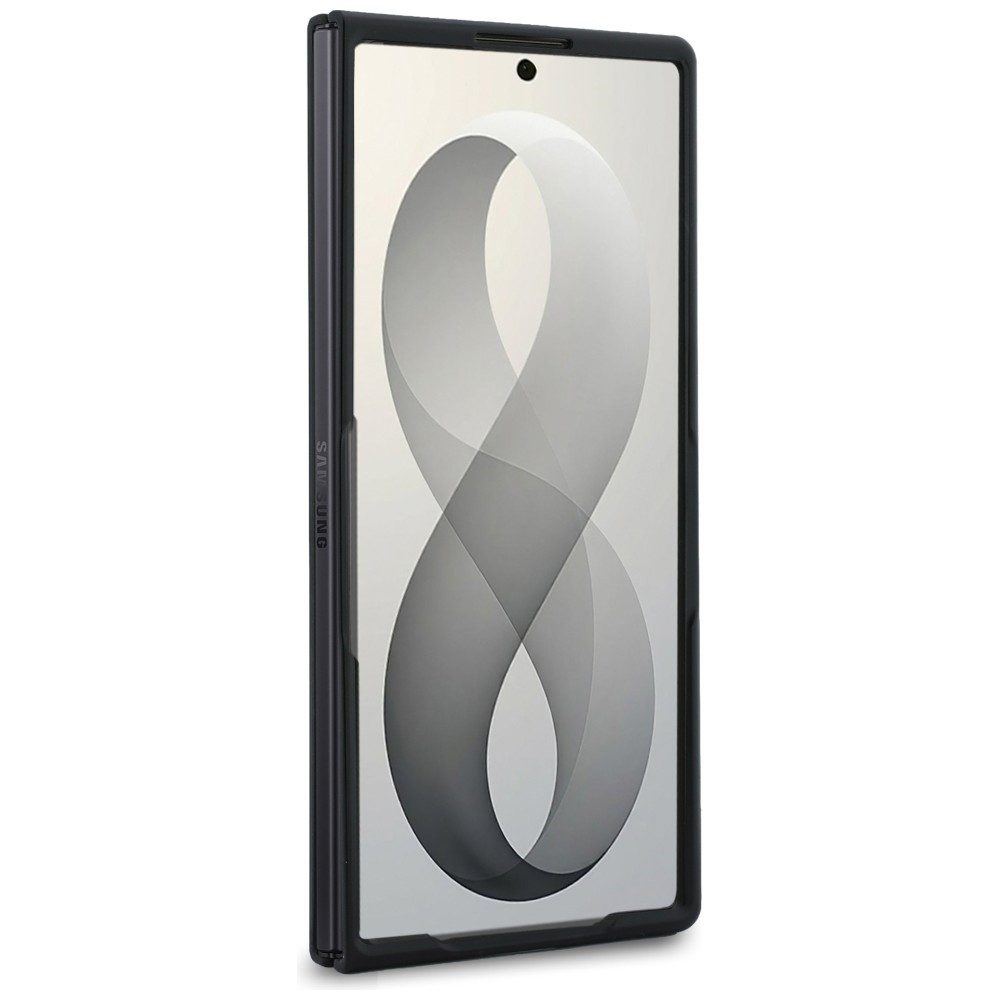 KARL LAGERFELD Handyhülle Galaxy Z Fold 8 Ultra Case Kunstleder Saffiano Schwarz 8 Zoll, Kantenschutz – Bild 4 von 5