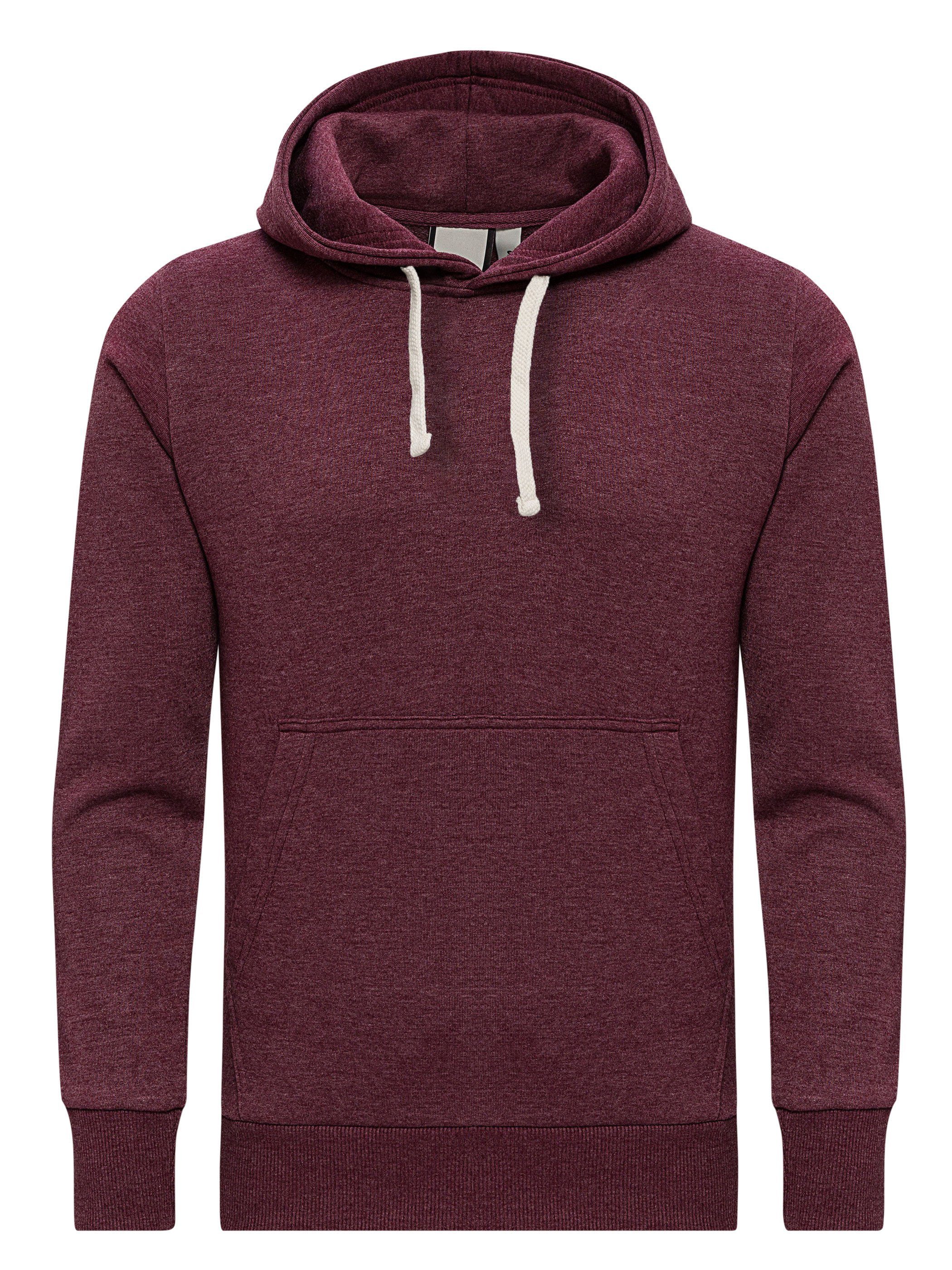 Yazubi Kapuzenpullover Sweat Hoodie Codex Kapuzensweatshirt mit bequemer Passform Rot (burgundy 191617)