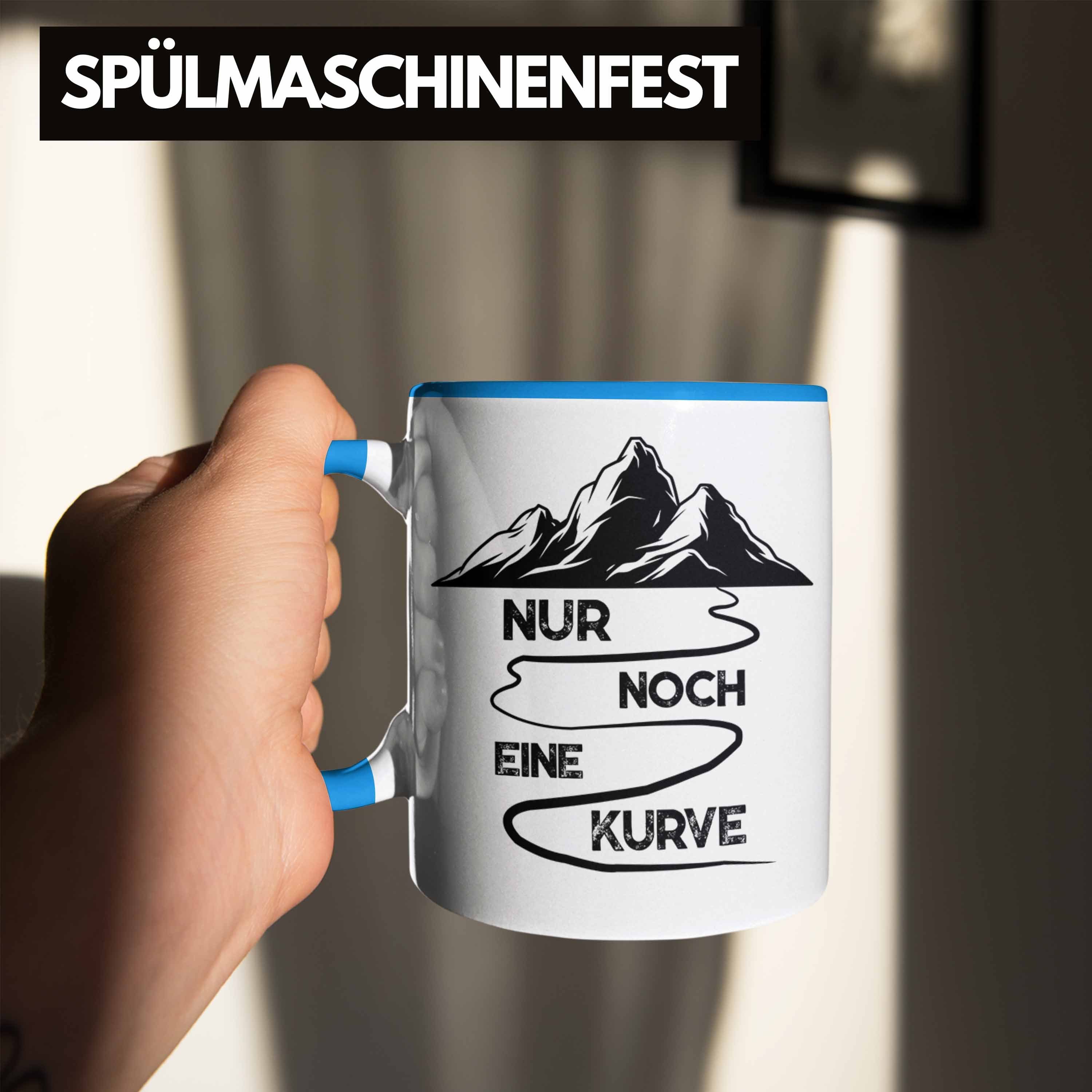 Trendation Tasse Geschenkidee Geschenke Trendation Tasse Wandern Wanderer Berge Noch Blau Nur Geschenk Alpen - Kurve Eine