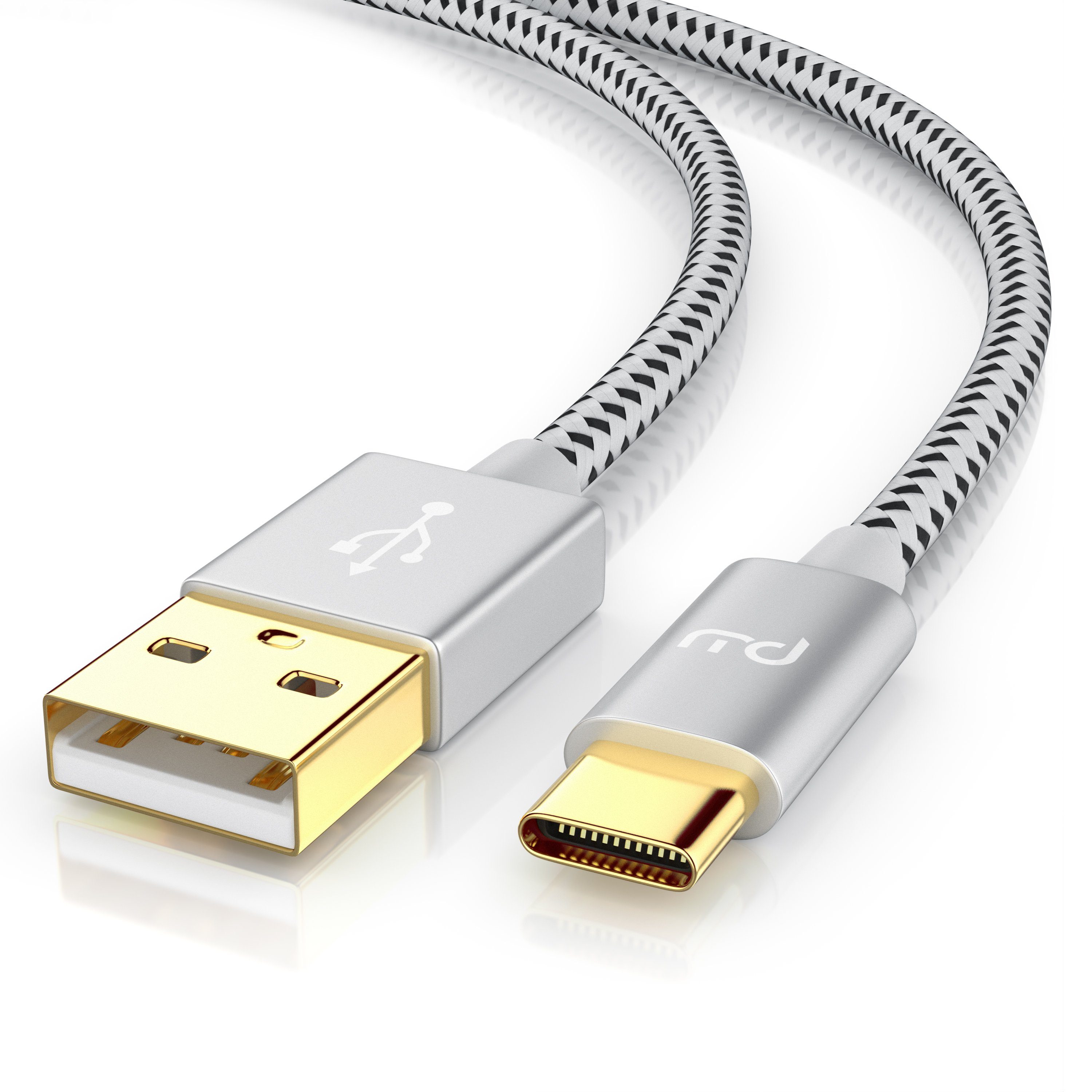 Primewire Typ C Ladekabel, Datenkabel, Adapterkabel für Smartphone & Tablet - 1m USB-Kabel, 2.0, USB-C, USB Typ A (100 cm), für Samsung Galaxy S8, S8, MacBook, Sony XZ, LG V20 G5 G6, HTC 10 uvm.