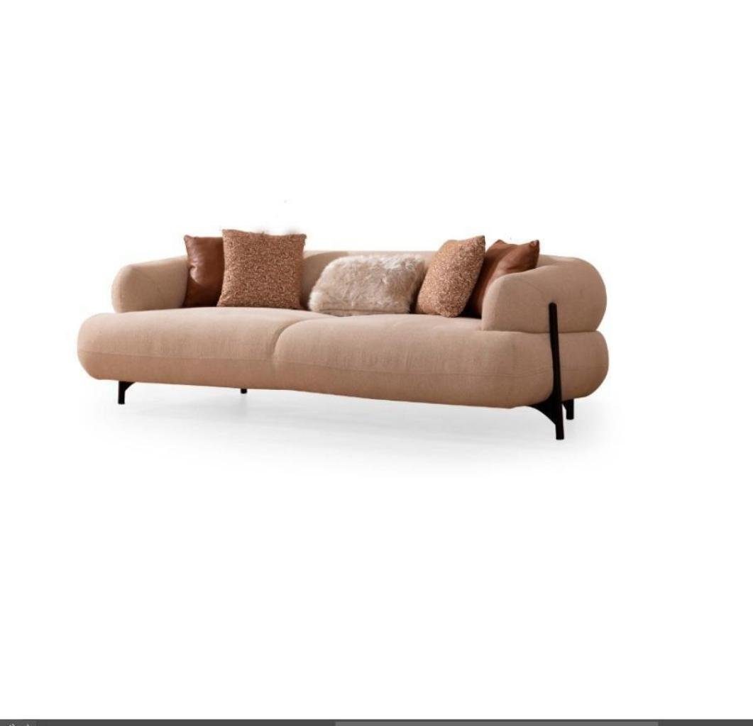 Sitz Couchen Sitzer Made Polster Teile, Sofa 3 Leder Europa 3-Sitzer in Design Sofas JVmoebel 1 Relax Möbel,