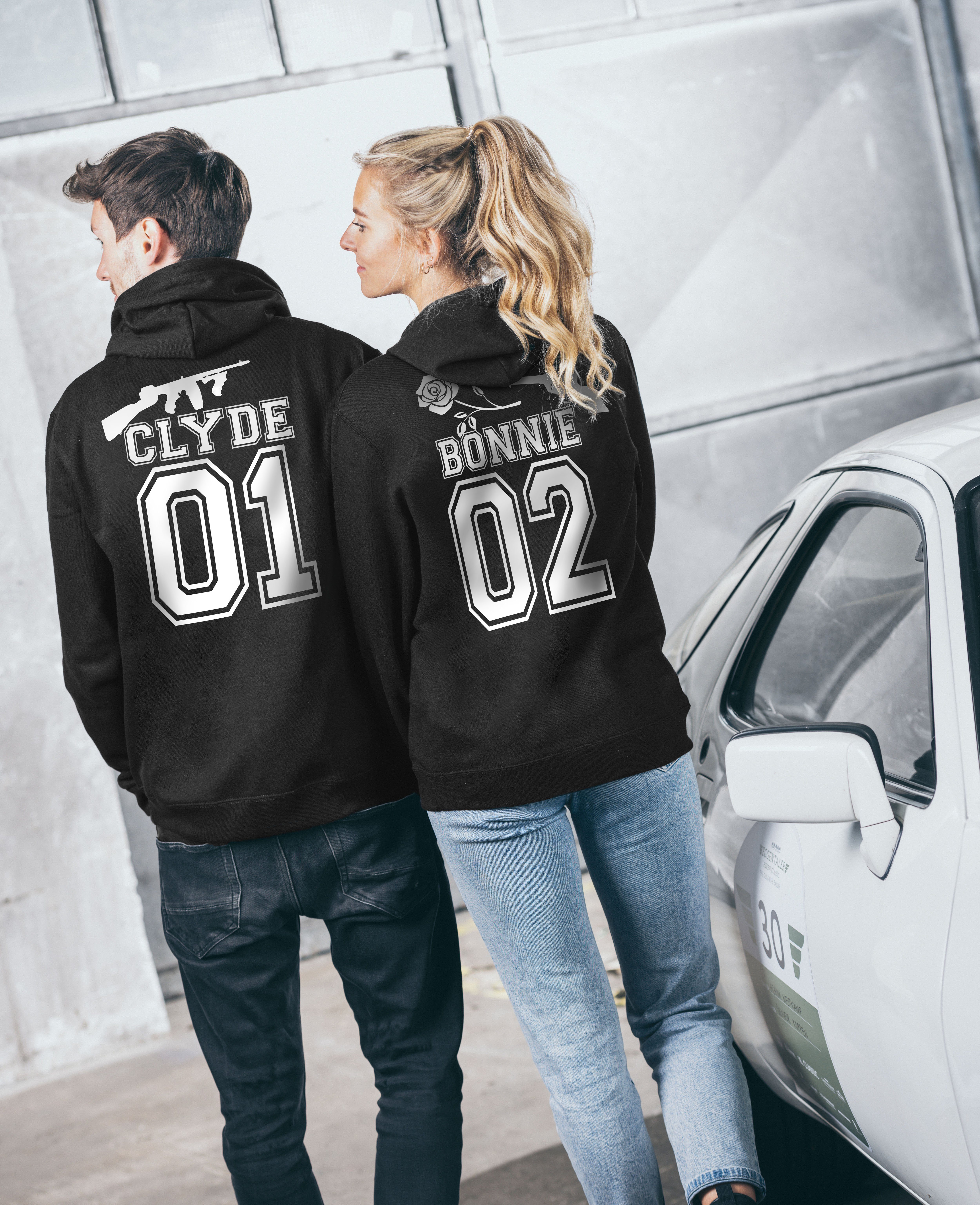 Couples Shop Kapuzenpullover Gangster Paar Hoodie Pullover mit modischem Print