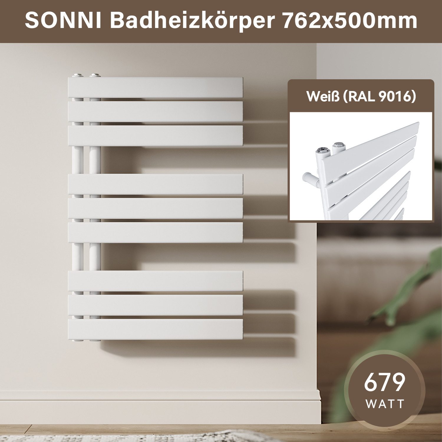 SONNI Badheizkörper Badheizkörper Weiß Heizkörper Design Handtuchtrockner B günstig online kaufen
