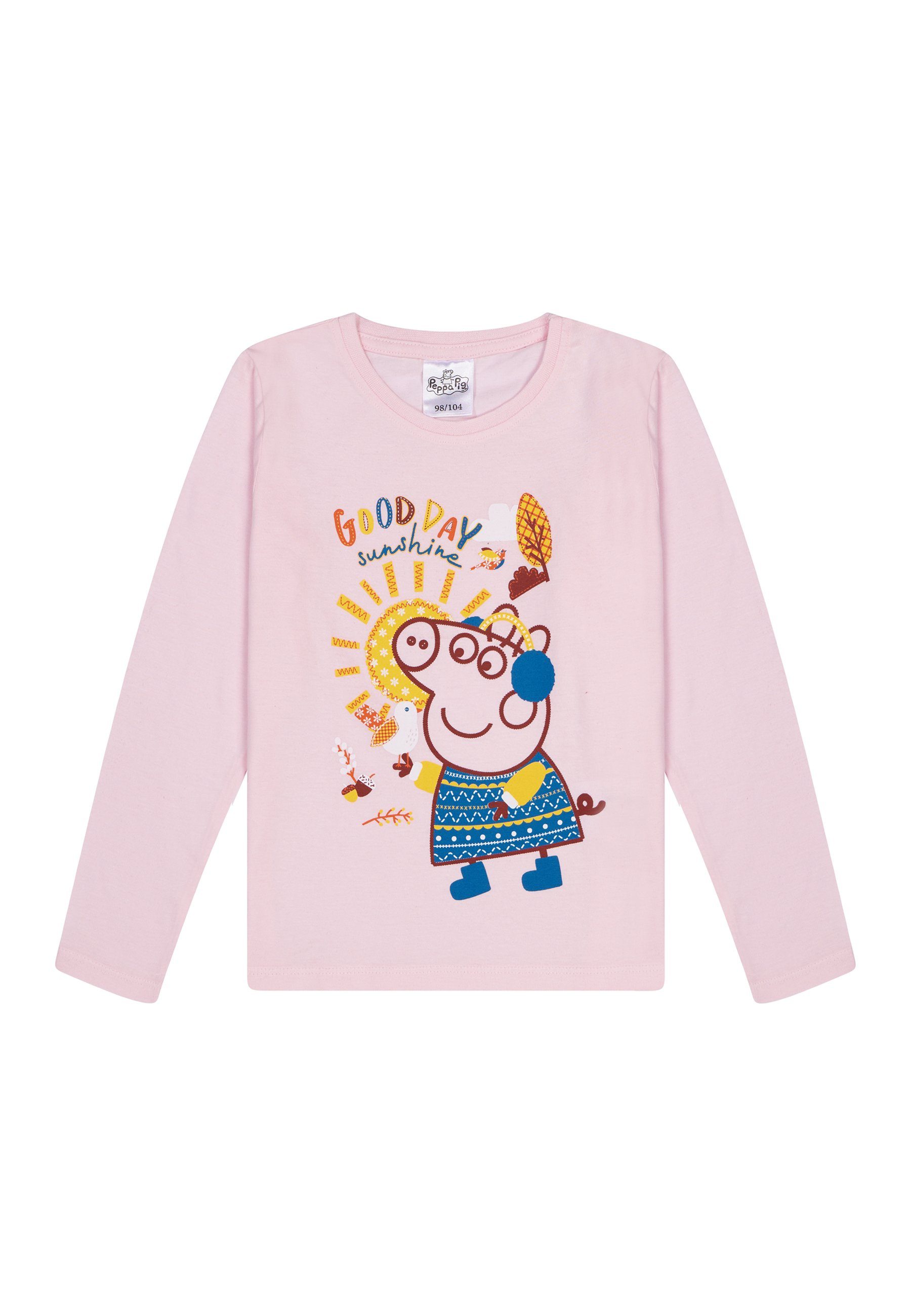 ONOMATO! Langarmshirt Peppa Wutz Pig Mädchen Longsleeve Langarm-Shirt