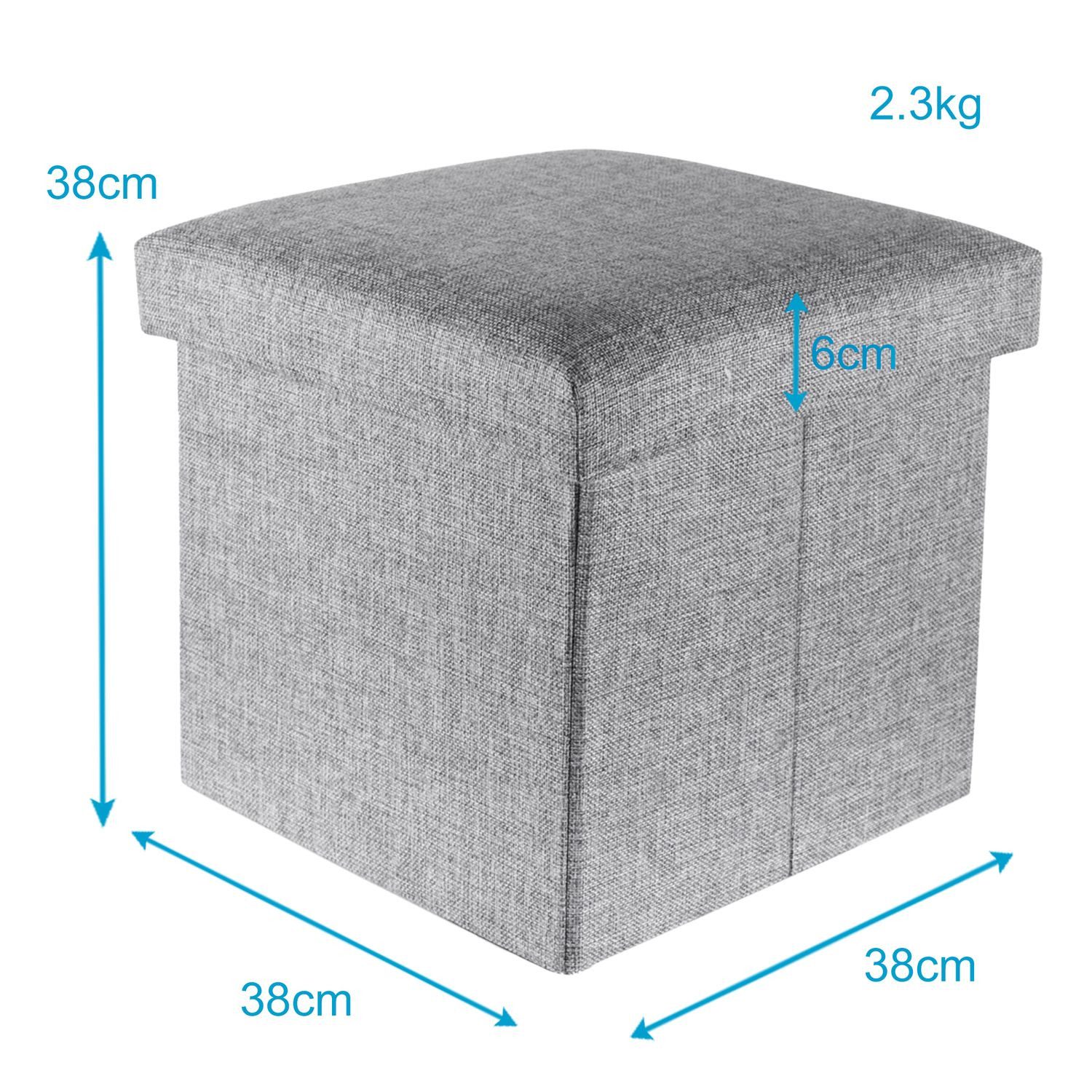 Intirilife Sitzhocker (Sitzwürfel mit Stauraum 38x38x38 günstig online kaufen