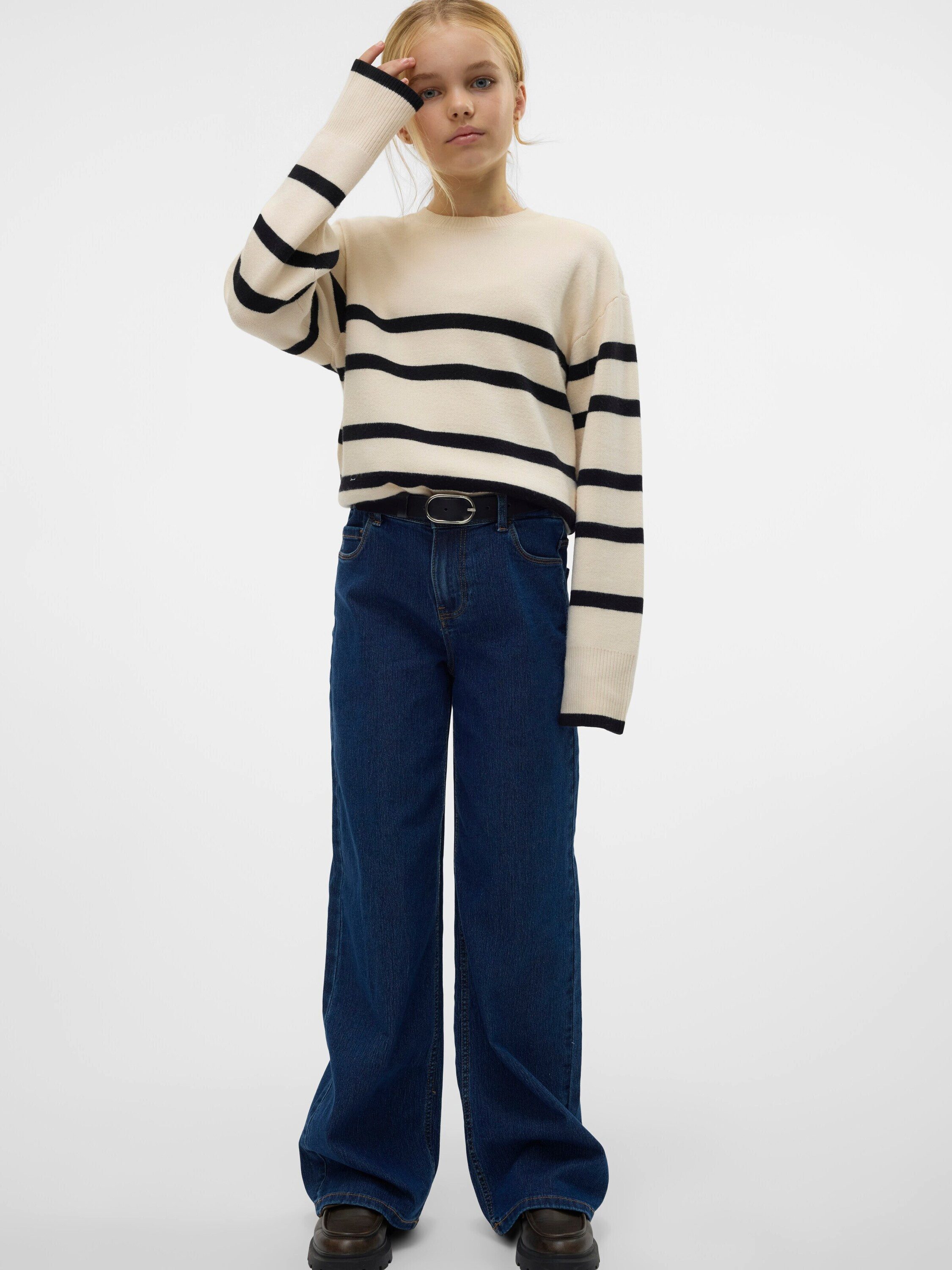 Vero Moda Girl Weite Jeans VMDAISY (1-tlg) Plain/ohne Details
