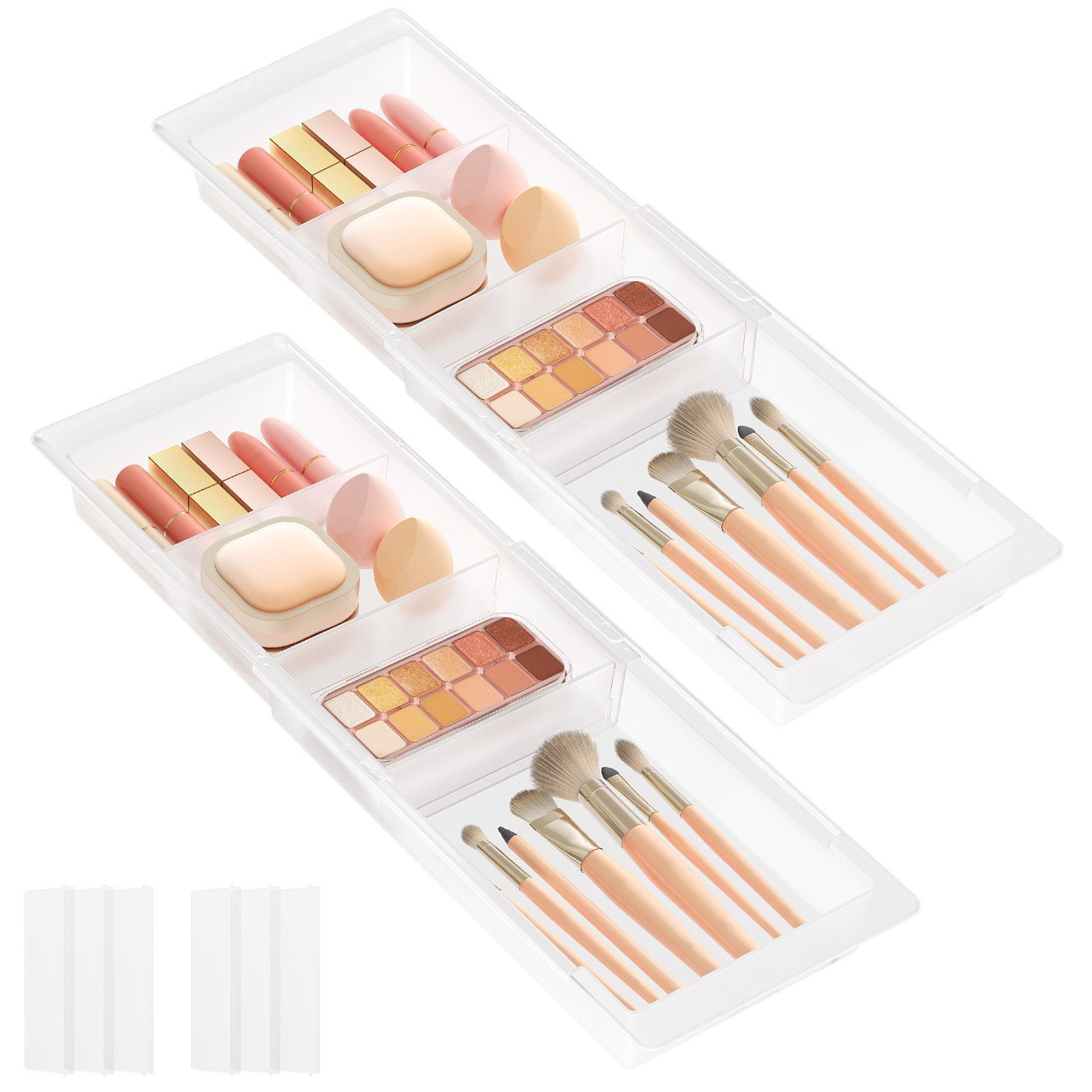 Make-Up Organizer Verstellbarer Schubladen-Organizer 35,2-55,5cm Kosmetik Küche Büro.