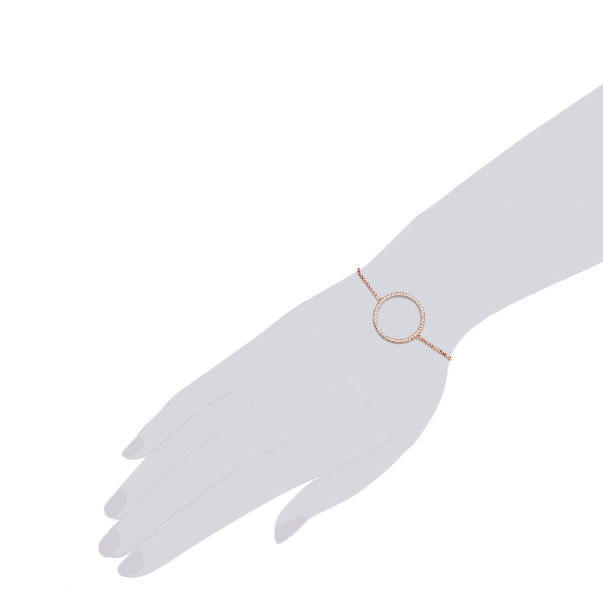 mit Swarovski® roségold verziert weiß von Armband Jane Armband Lulu & Kristallen