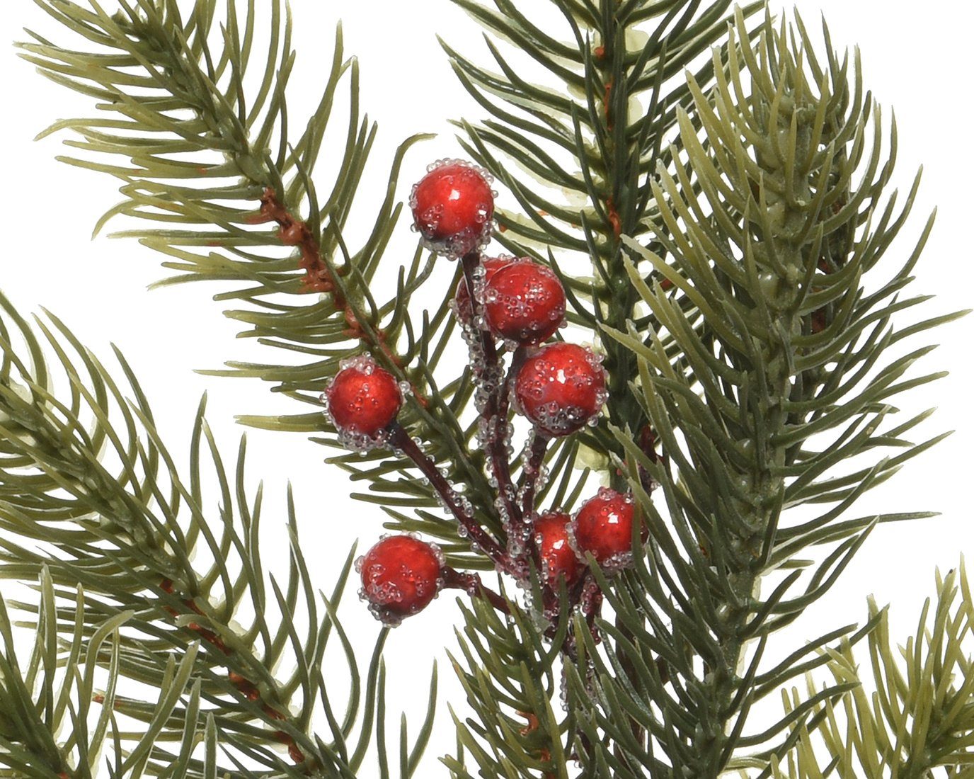 Kunstblume, Kaemingk, Tannenzweig mit roten Beeren 50cm PE Spritzguss künst günstig online kaufen