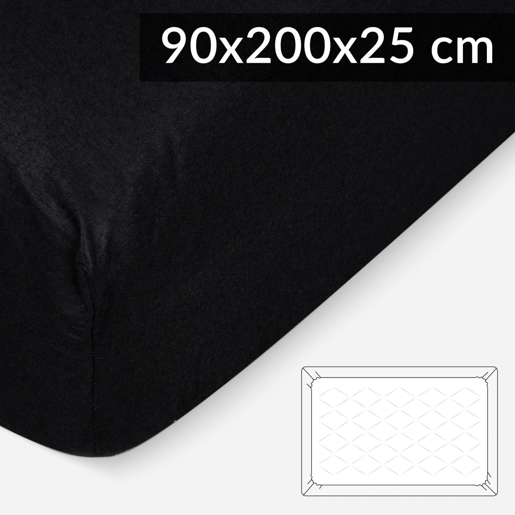 Kisska Bettlaken LUNA Spannbettuch Hochwertig, Naturfaser - Baumwolle, Gummizug: an den Ecken, (1 Stück), Atmungsaktiv, Spannbettlaken aus Baumwolle 90x200cm