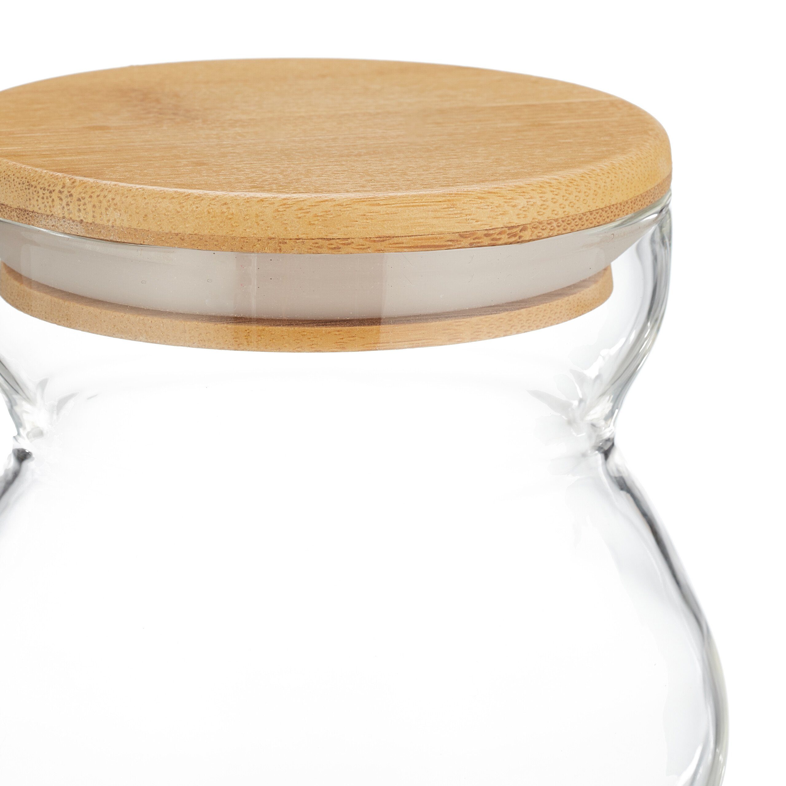 3er relaxdays Vorratsgläser 500 ml, Deckel Vorratsglas mit Glas Set