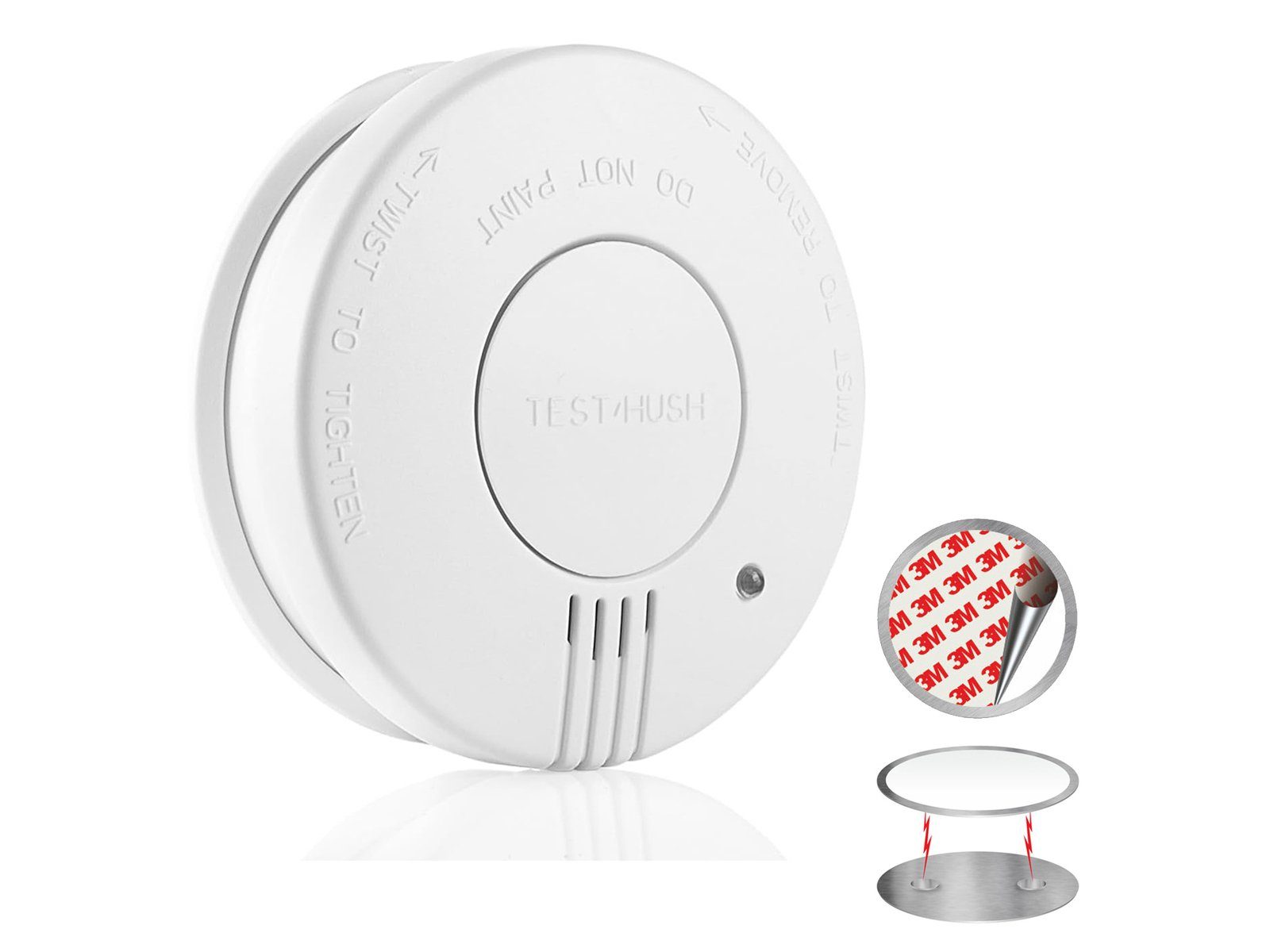 smartwares Rauchmelder (Brandmelder mit 5 Jahres Batterie & Magnethalter, Weiß, Ø 10cm)