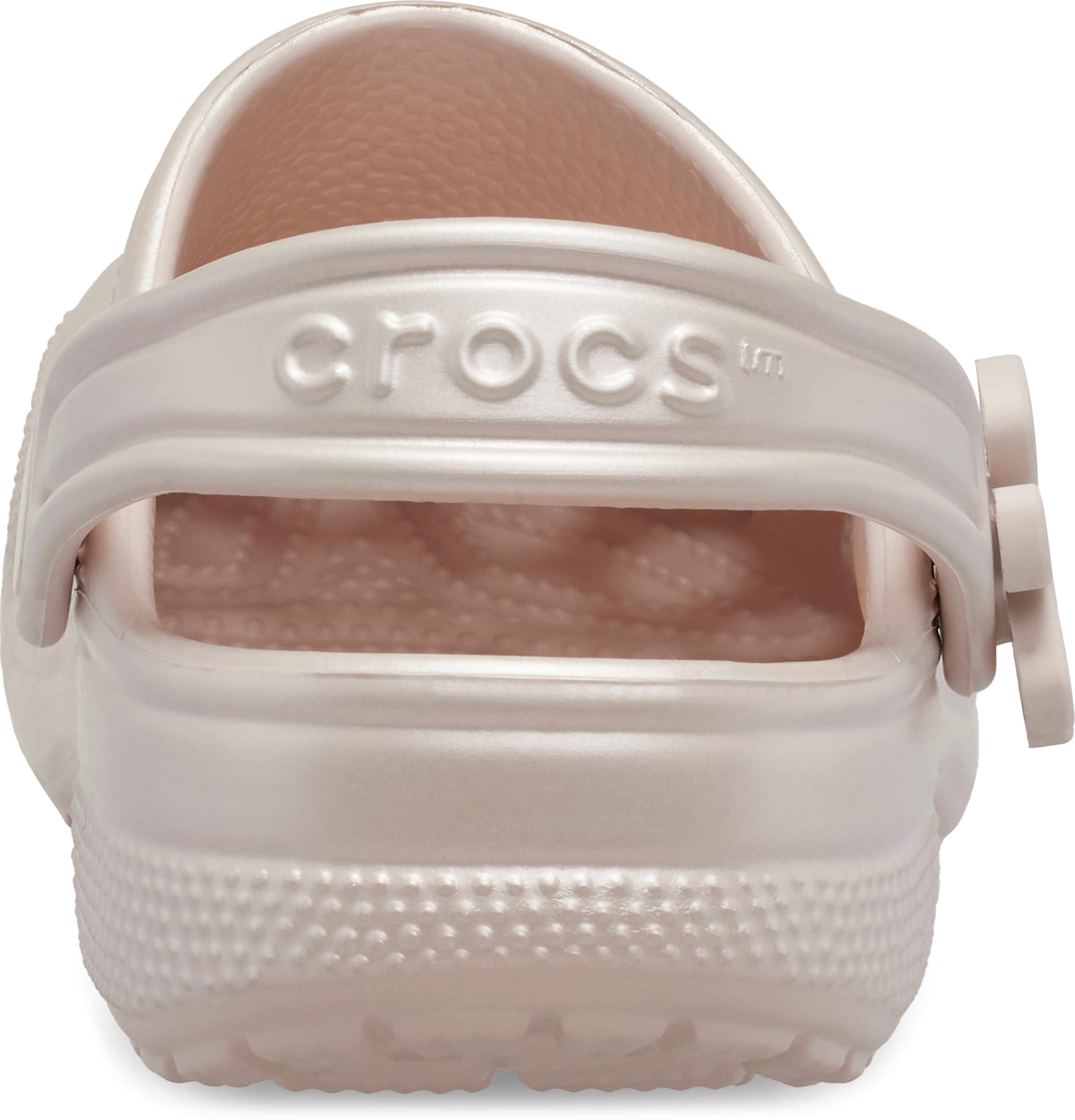 Crocs Classic Pearl Shine Clog K Clog Sommerschuh, Schlappen, Sandale mit Blütenapplikation