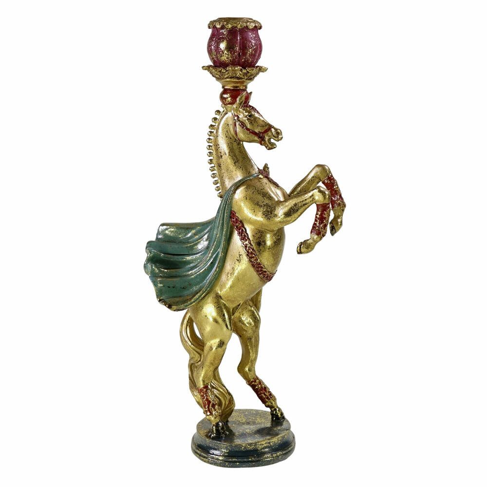 Werner Voß Kerzenleuchter Zirkuspferd, Gold, 36.5 cm