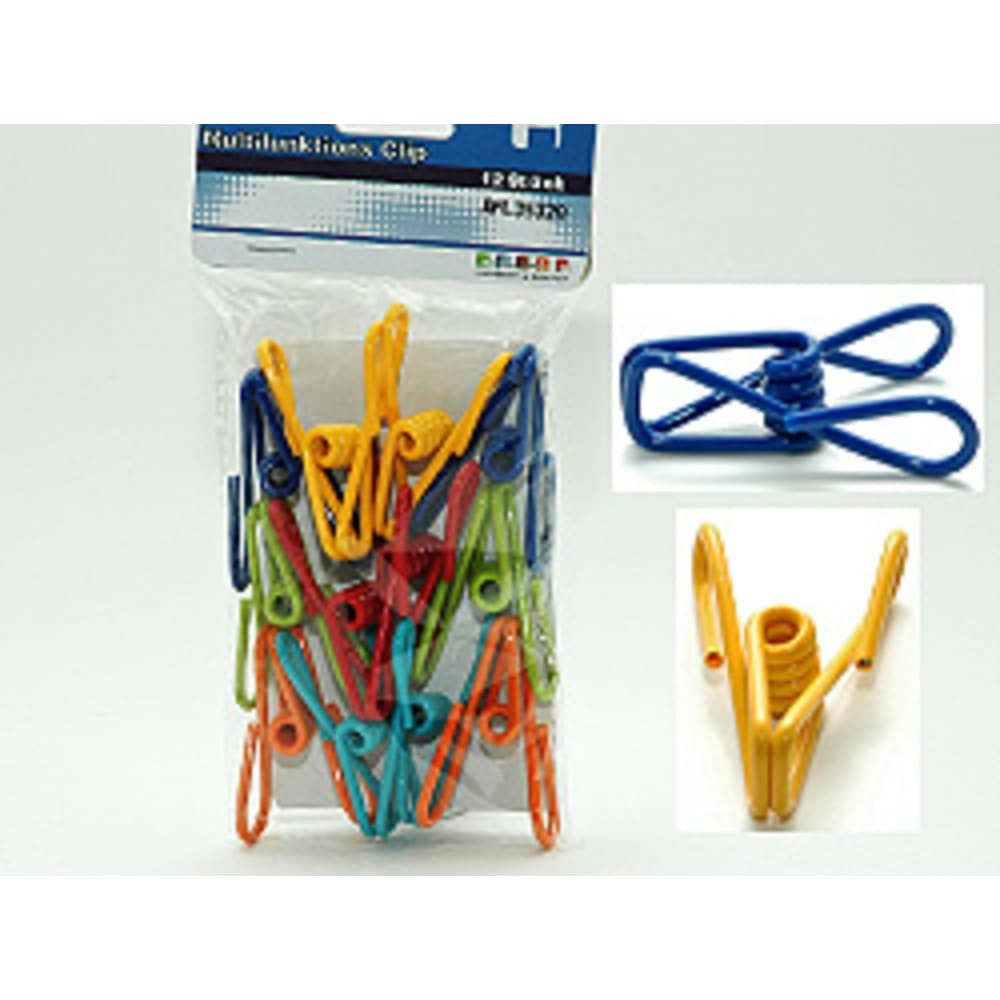 HundB Образцы зажимов для сумок 12er Multifunktionsklammer im Beutel (Stück, 12-tlg., Multifunktions Klammern), Klammern Clips Halter Befestiger Organizer Mehrzweckklemmen Set Beutel